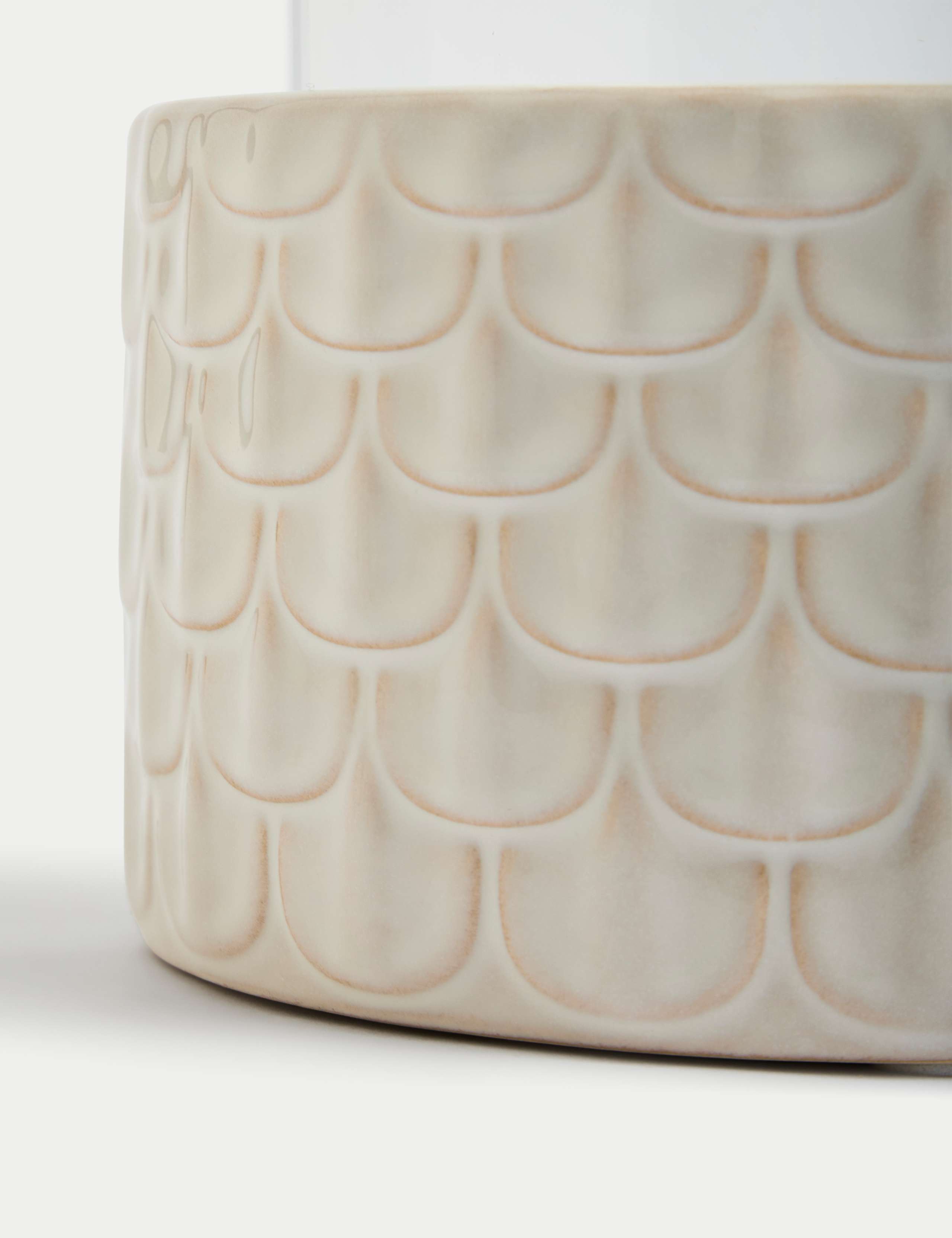 Scallop Ceramic Hurricane Candle Holder 3 of 4