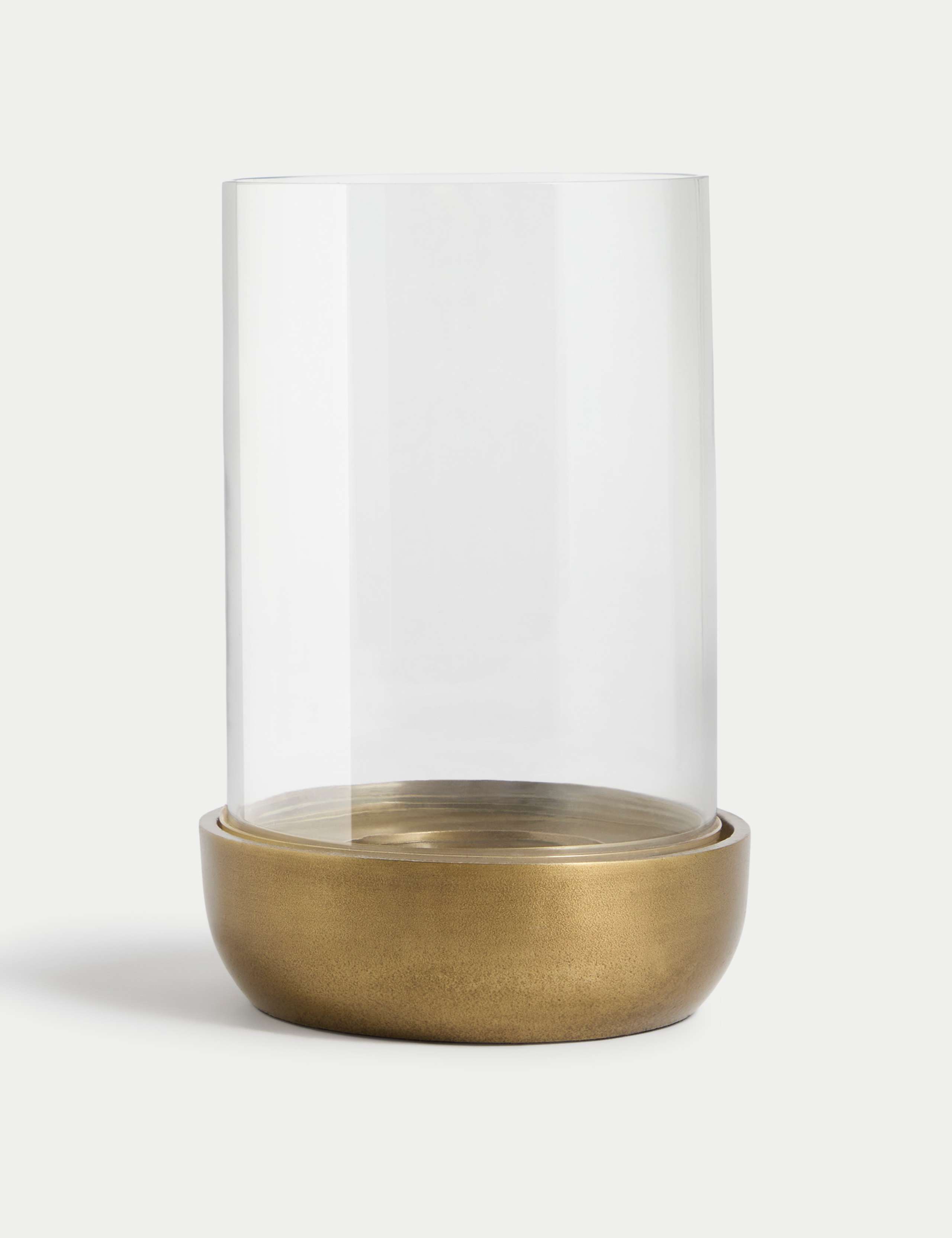 Metal & Glass Hurricane Candle Holder 2 of 4