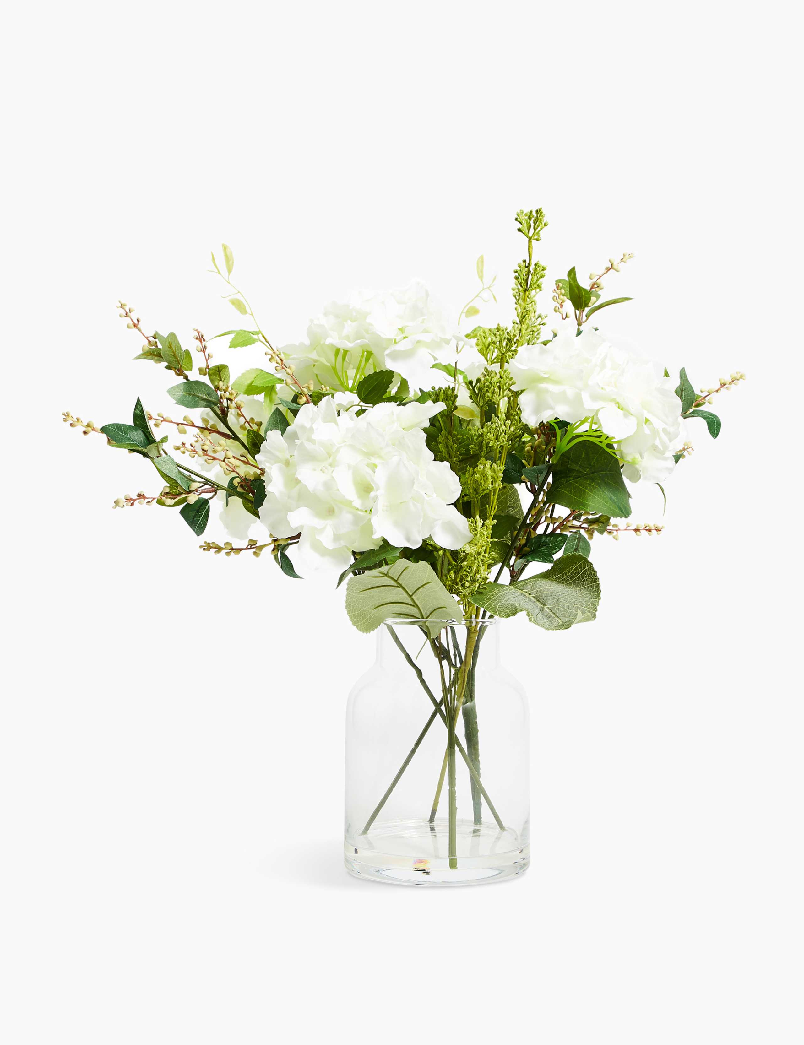Artificial Hydrangea & Foliage Mix in Large Jar 2 of 3