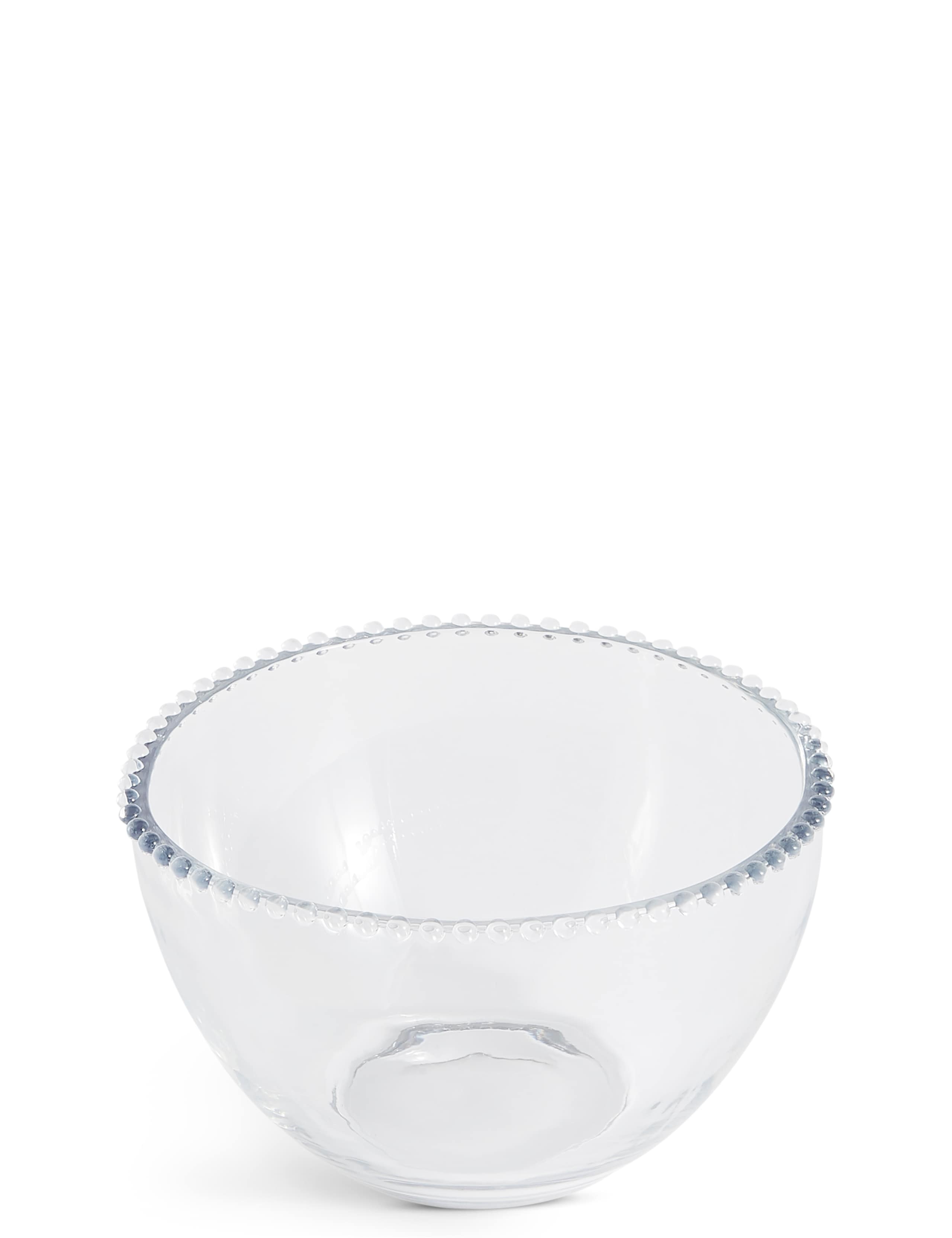 Large Beaded Glass Mixing Bowl 1 of 2
