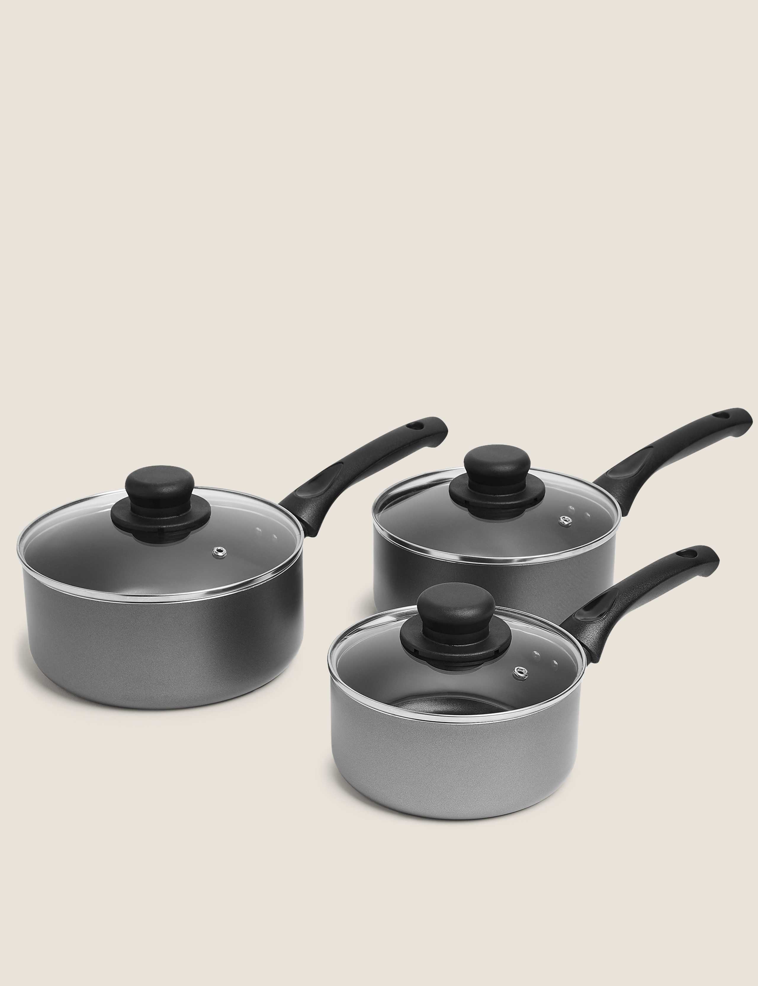 3 Piece Everyday Aluminium Non-Stick Pan Set 1 of 6