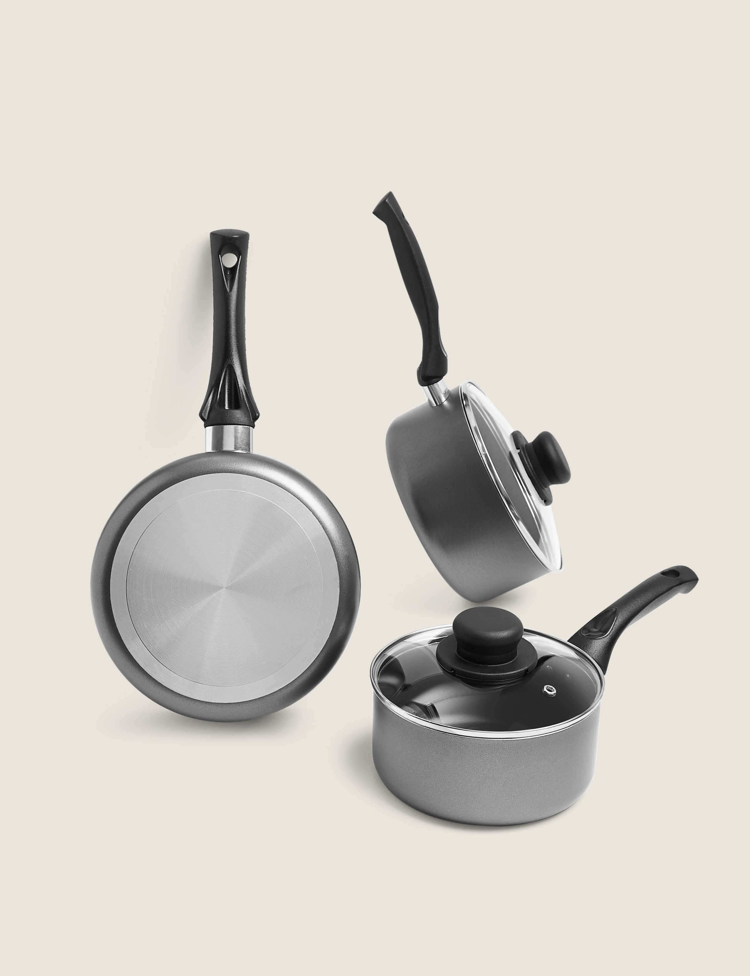 3 Piece Everyday Aluminium Non-Stick Pan Set 5 of 6