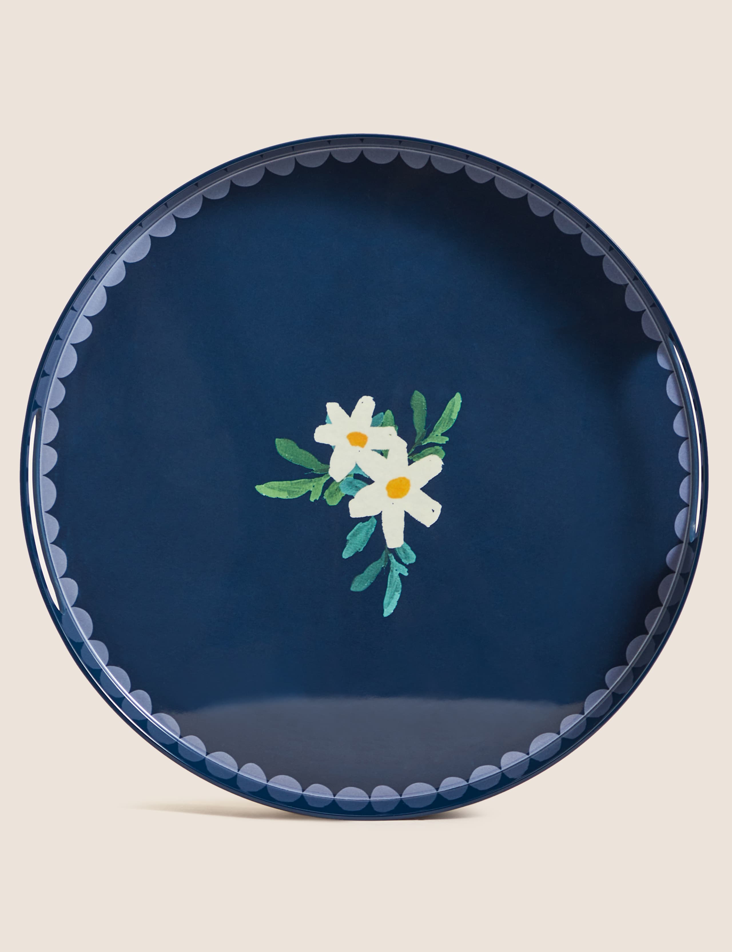 Expressive Floral Round Picnic Tray 1 of 4
