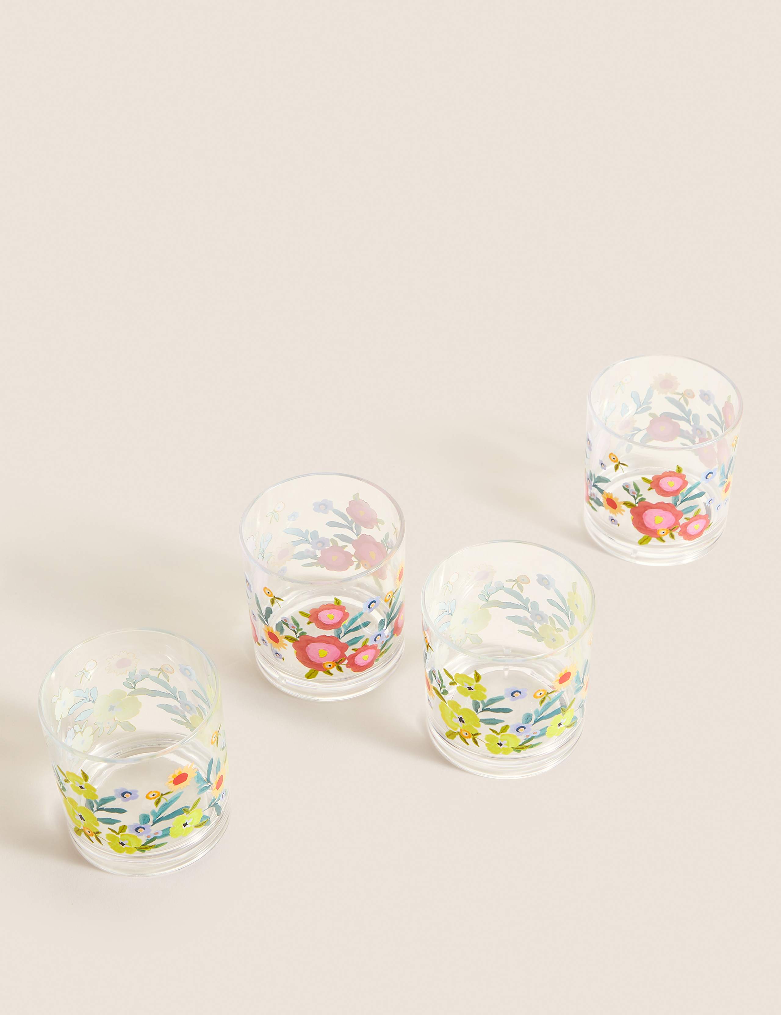 Set Of 4 Expressive Floral Picnic Tumblers 2 of 6