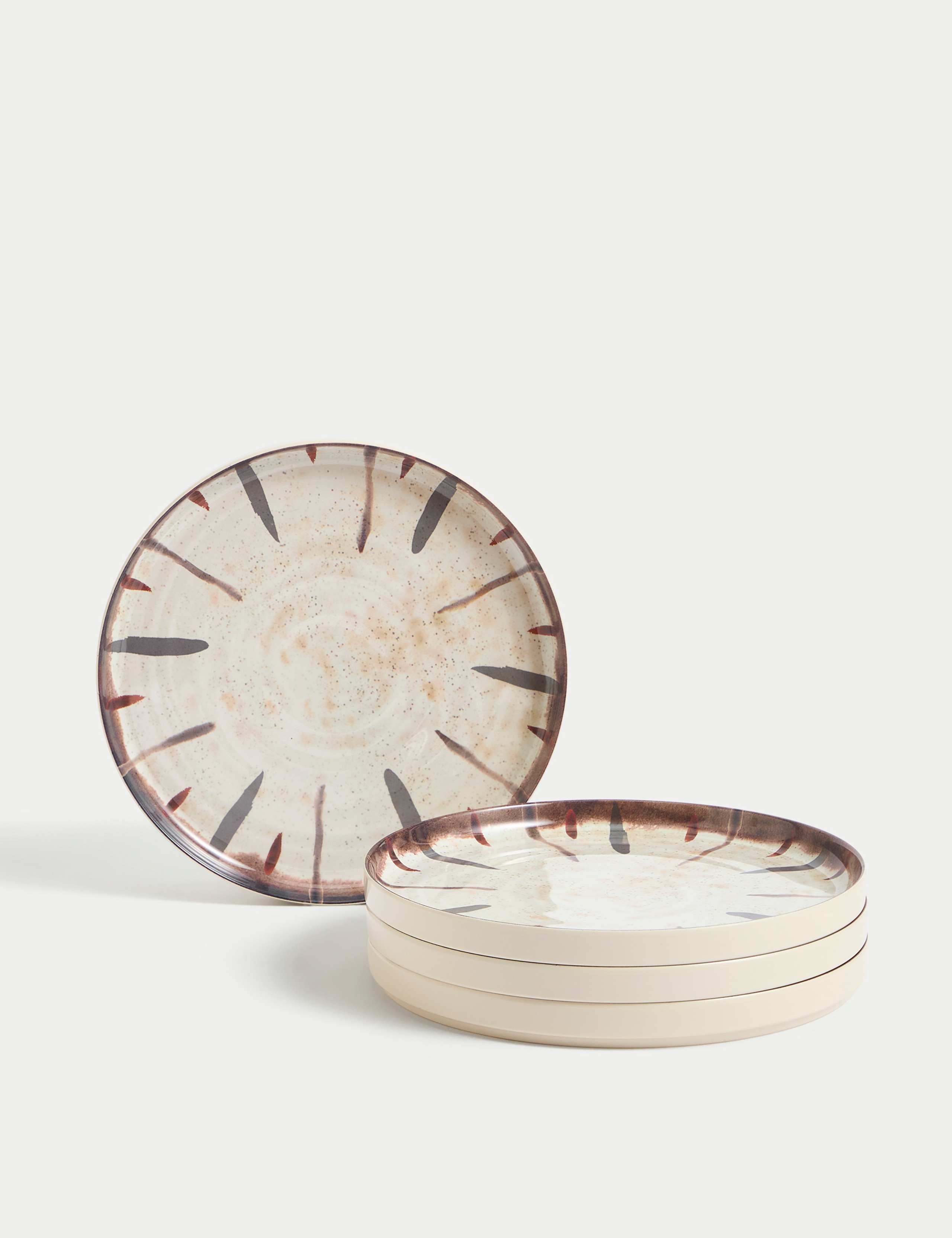 Set of 4 Global Artisan Picnic Side Plates 1 of 5