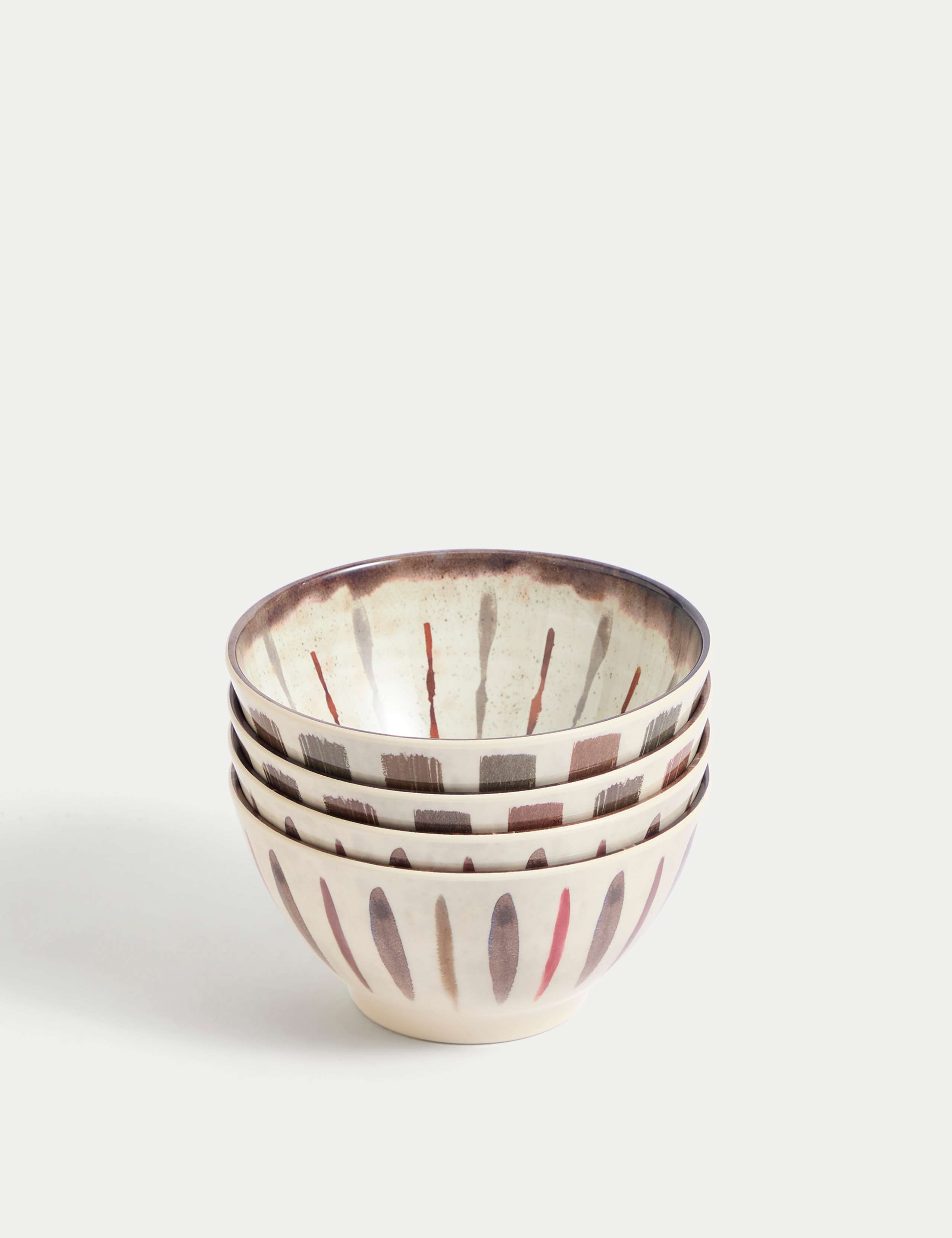 Set of 4 Global Artisan Picnic Cereal Bowls 4 of 8