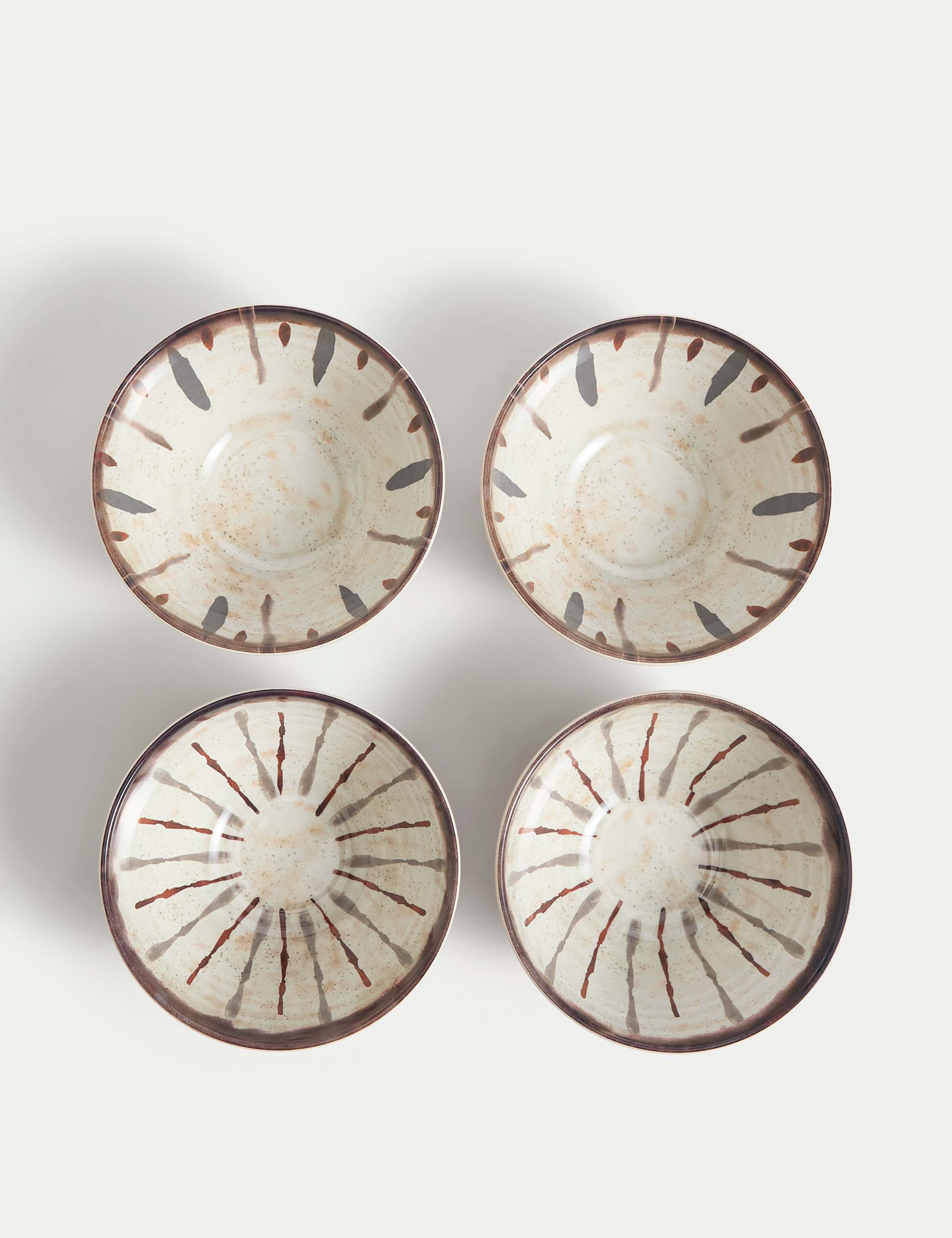 Set of 4 Global Artisan Picnic Cereal Bowls 5 of 8