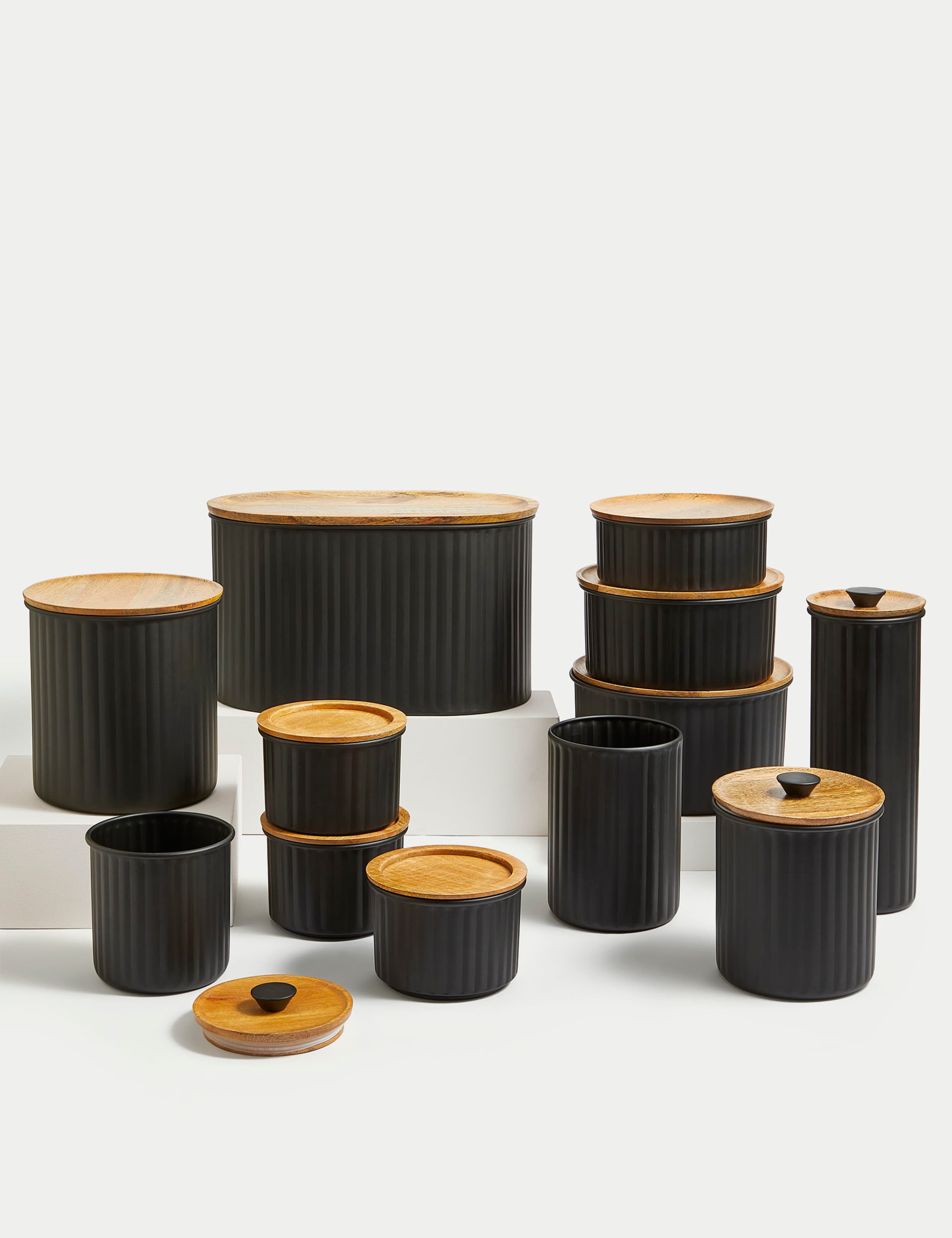 Set of 3 Round Storage Jars 6 of 6