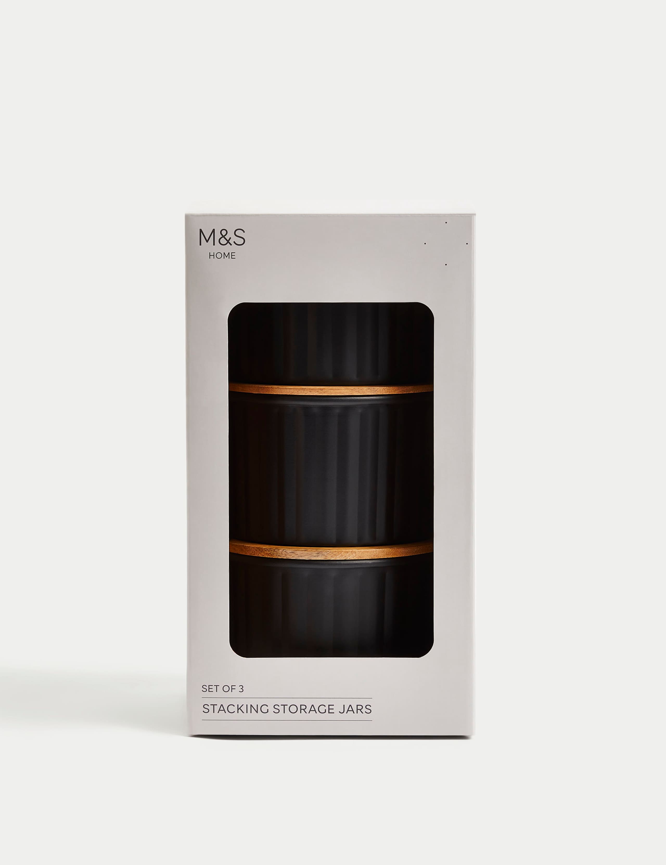 Set of 3 Round Storage Jars 2 of 6