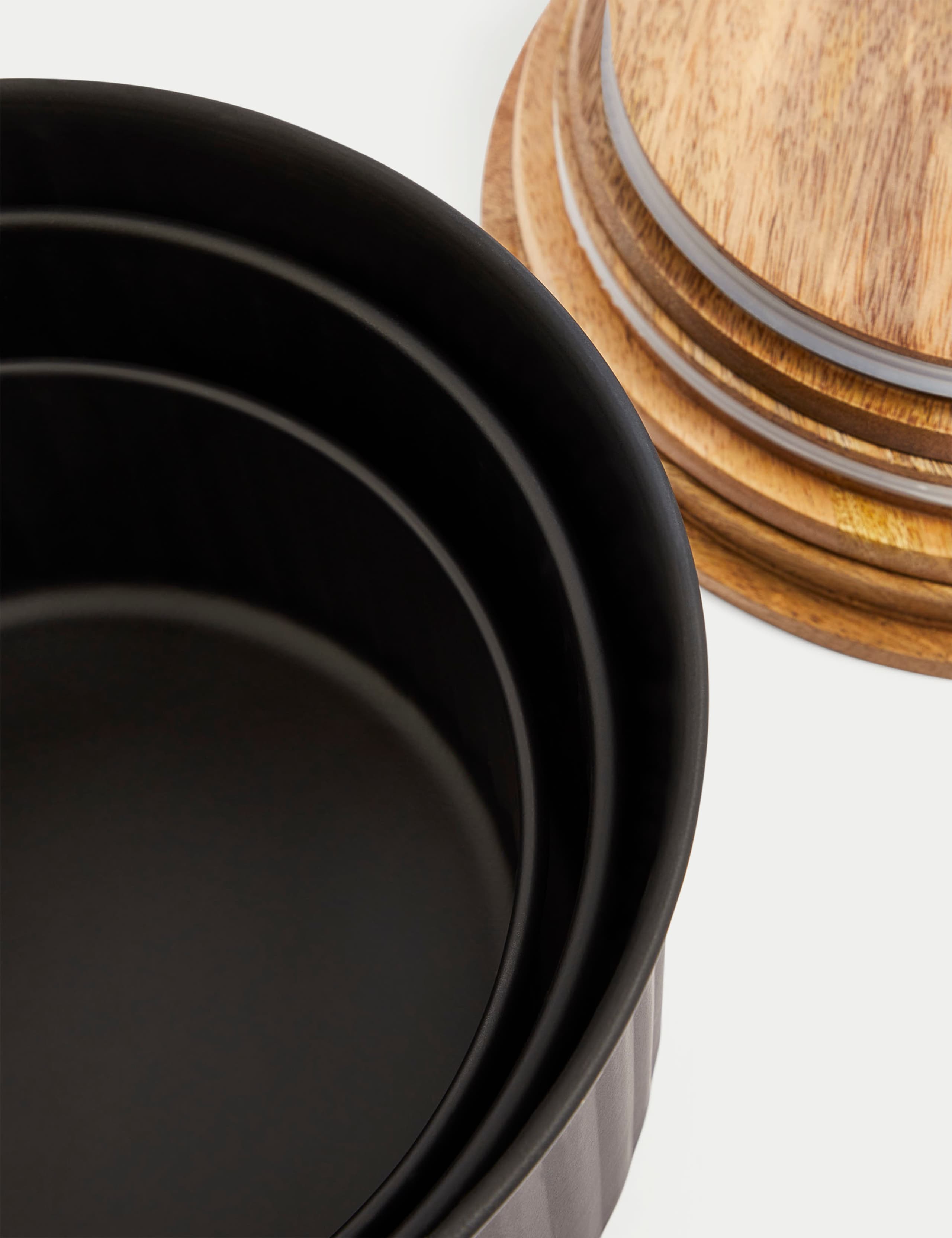Set of 3 Ribbed Stacking Cake Tins 4 of 6