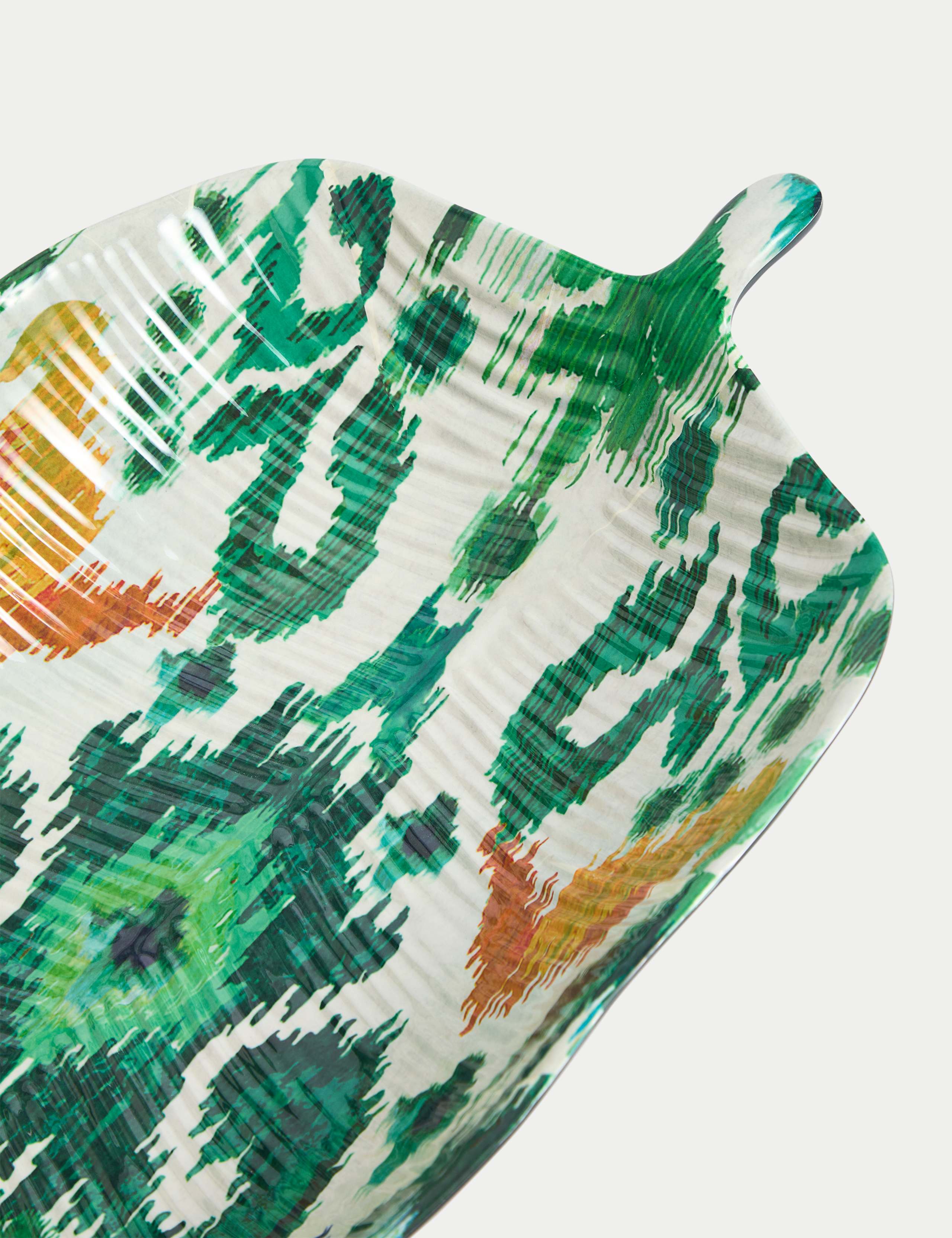 Ikat Brights Leaf Picnic Platter 3 of 5