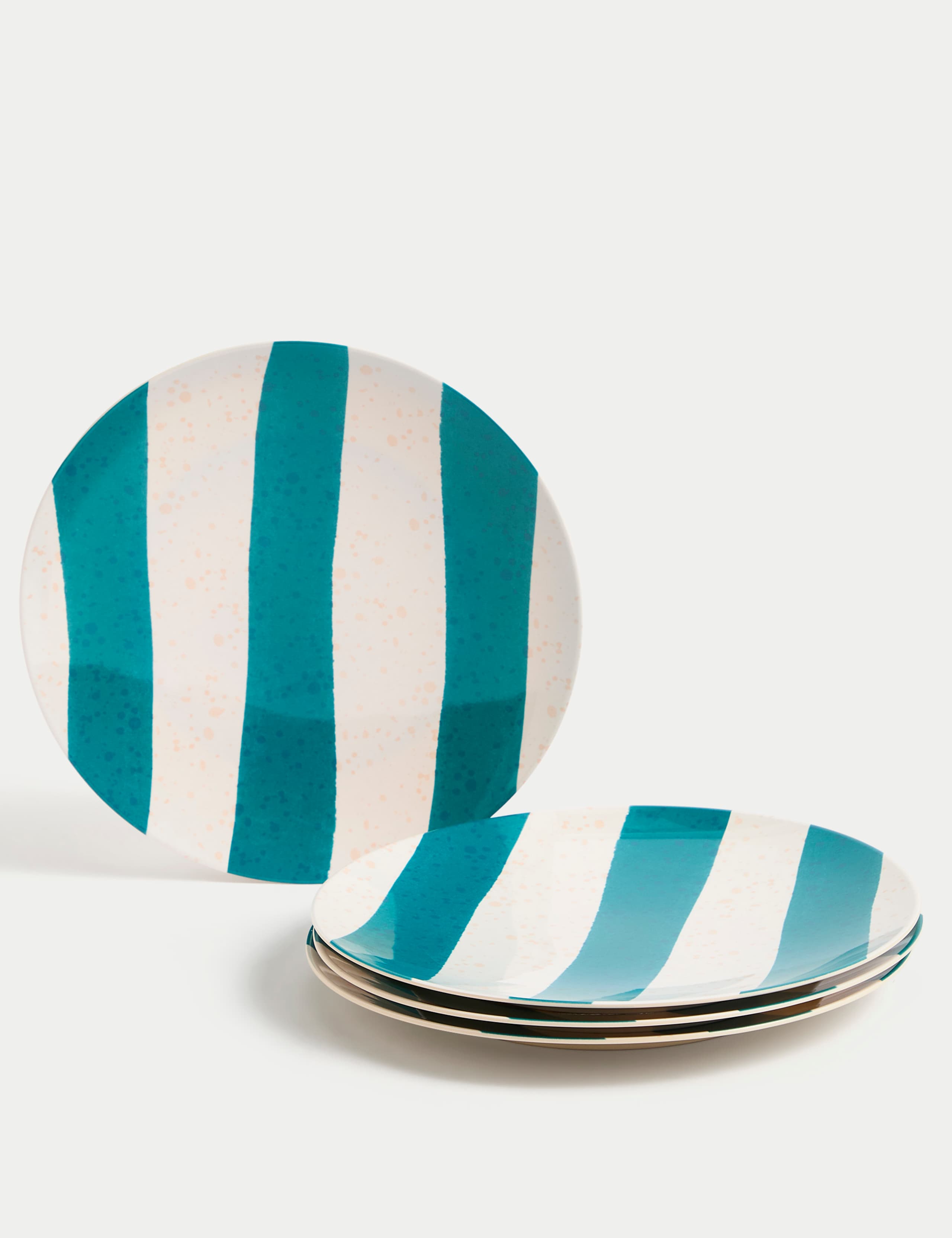 Set of 4 Summer Resort Picnic Dinner Plates 1 of 6