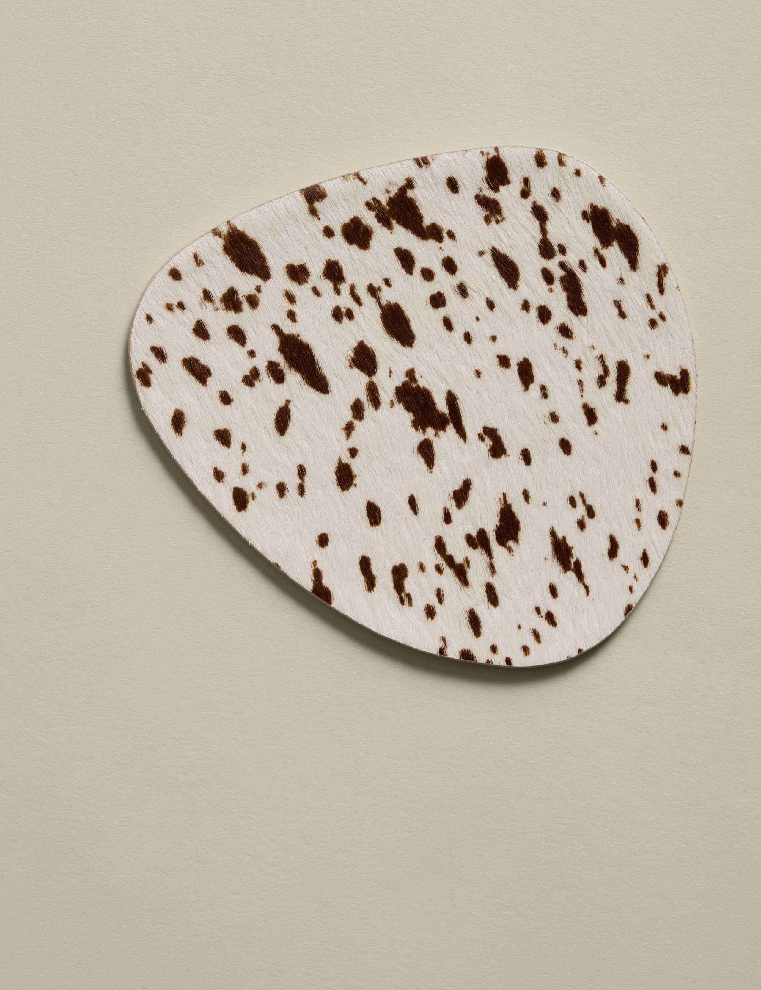 Set of 4 Leather Cowhide Coasters 3 of 4