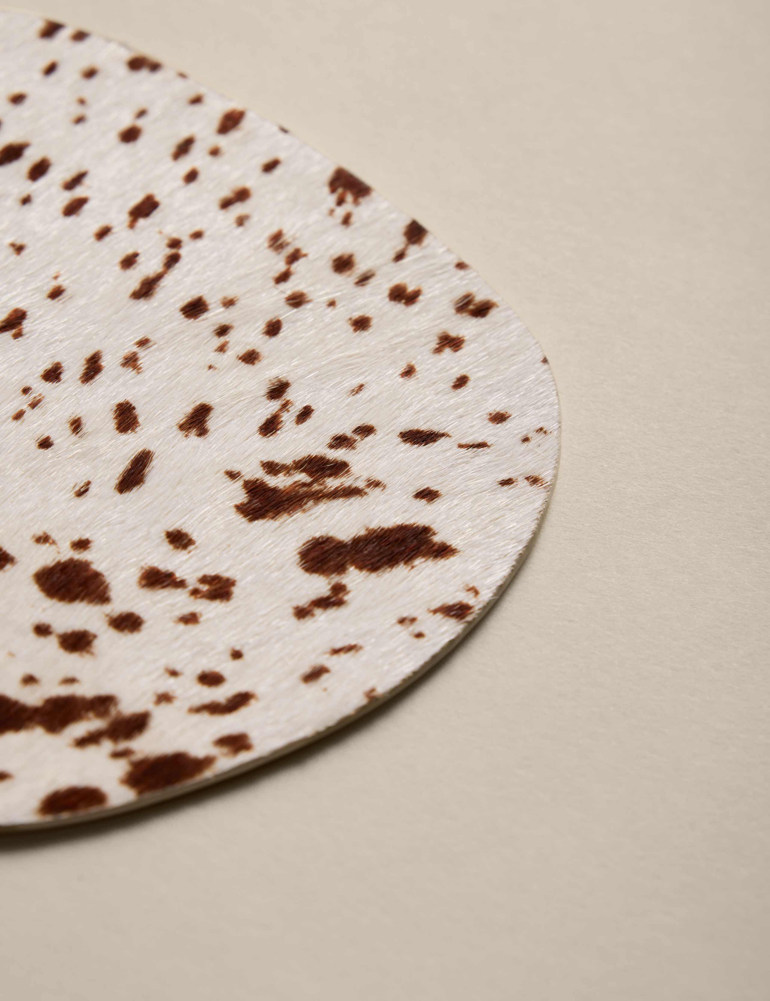 Set of 4 Leather Cowhide Coasters 4 of 4
