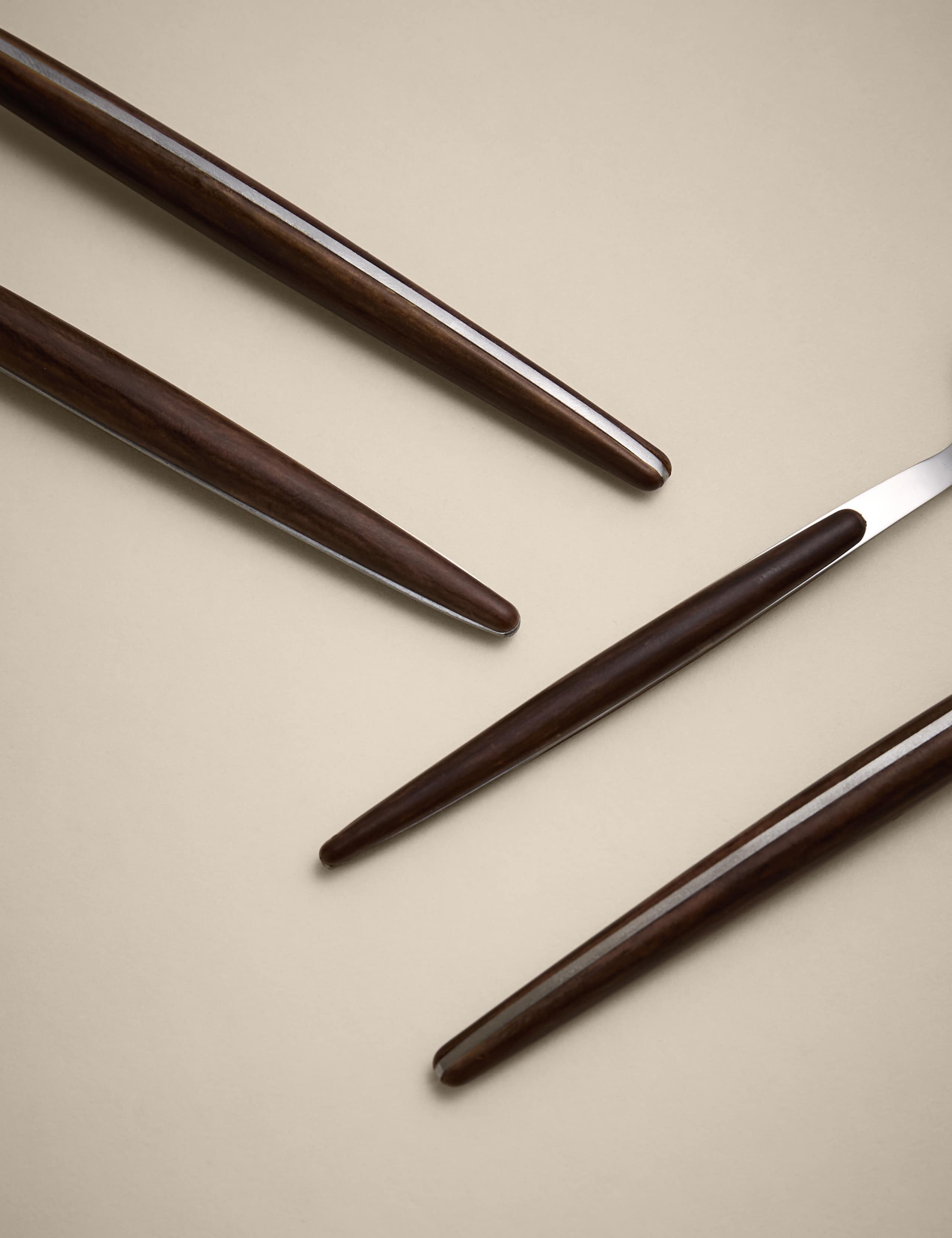 16pc Wood Effect Cutlery Set 3 of 3