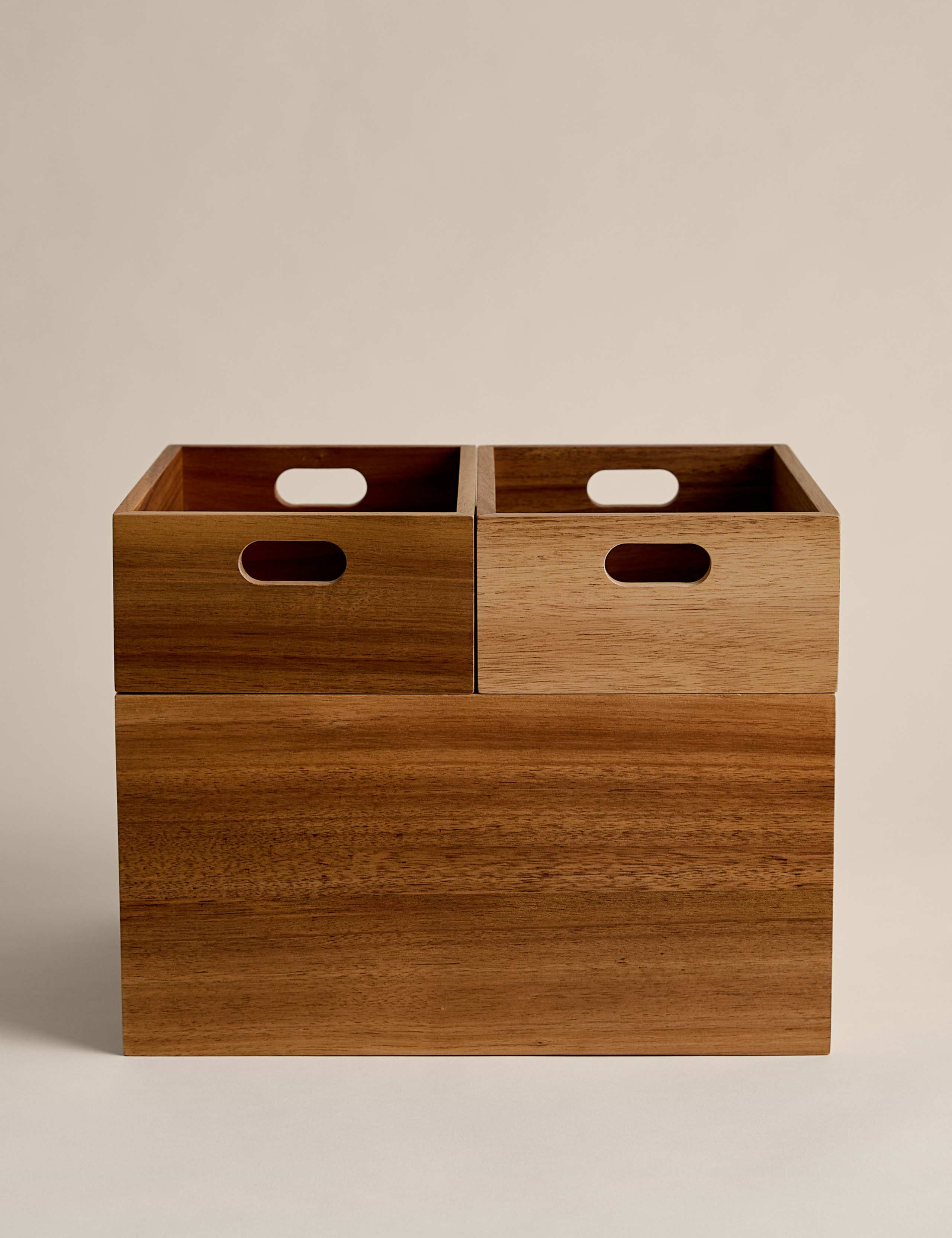Set of 3 Wooden Stacking Boxes 2 of 6