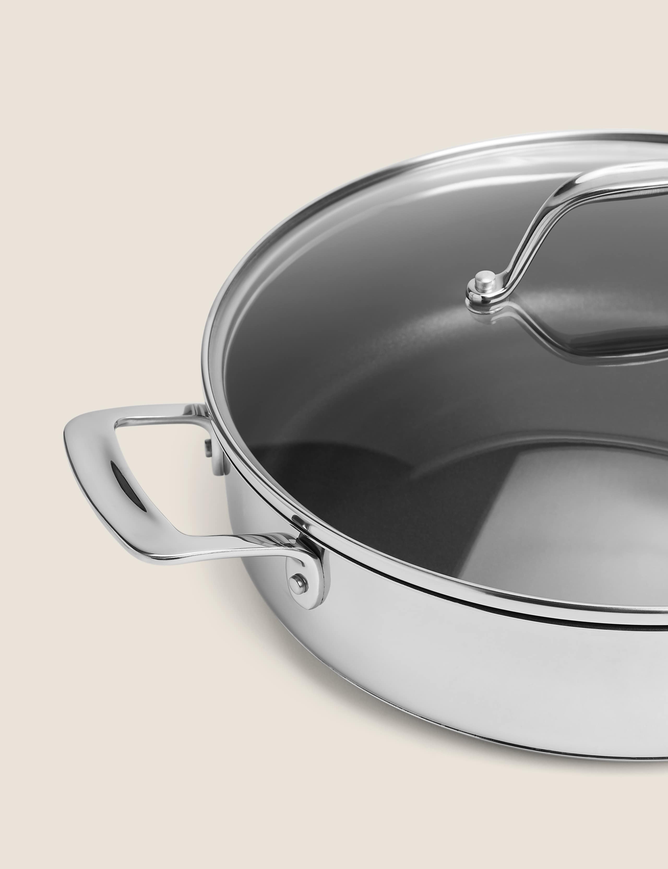 Stainless Steel 28cm Large Non-Stick Sauté Pan 2 of 3