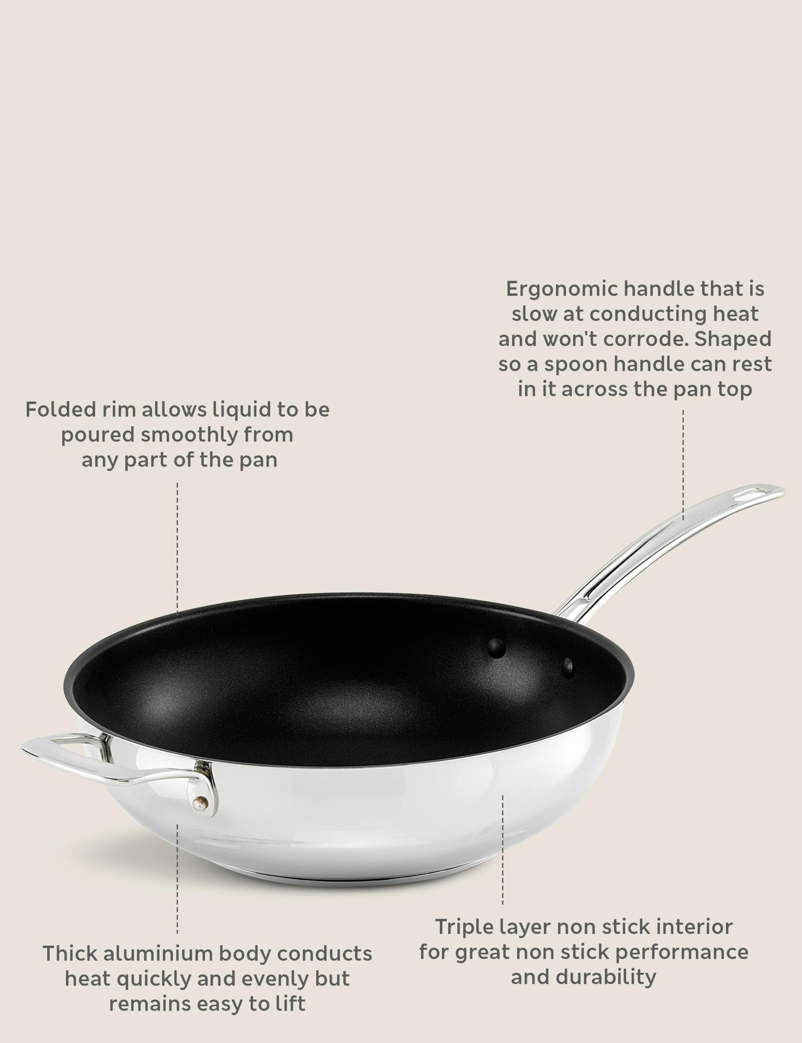 Stainless Steel 30cm Large Wok 2 of 2