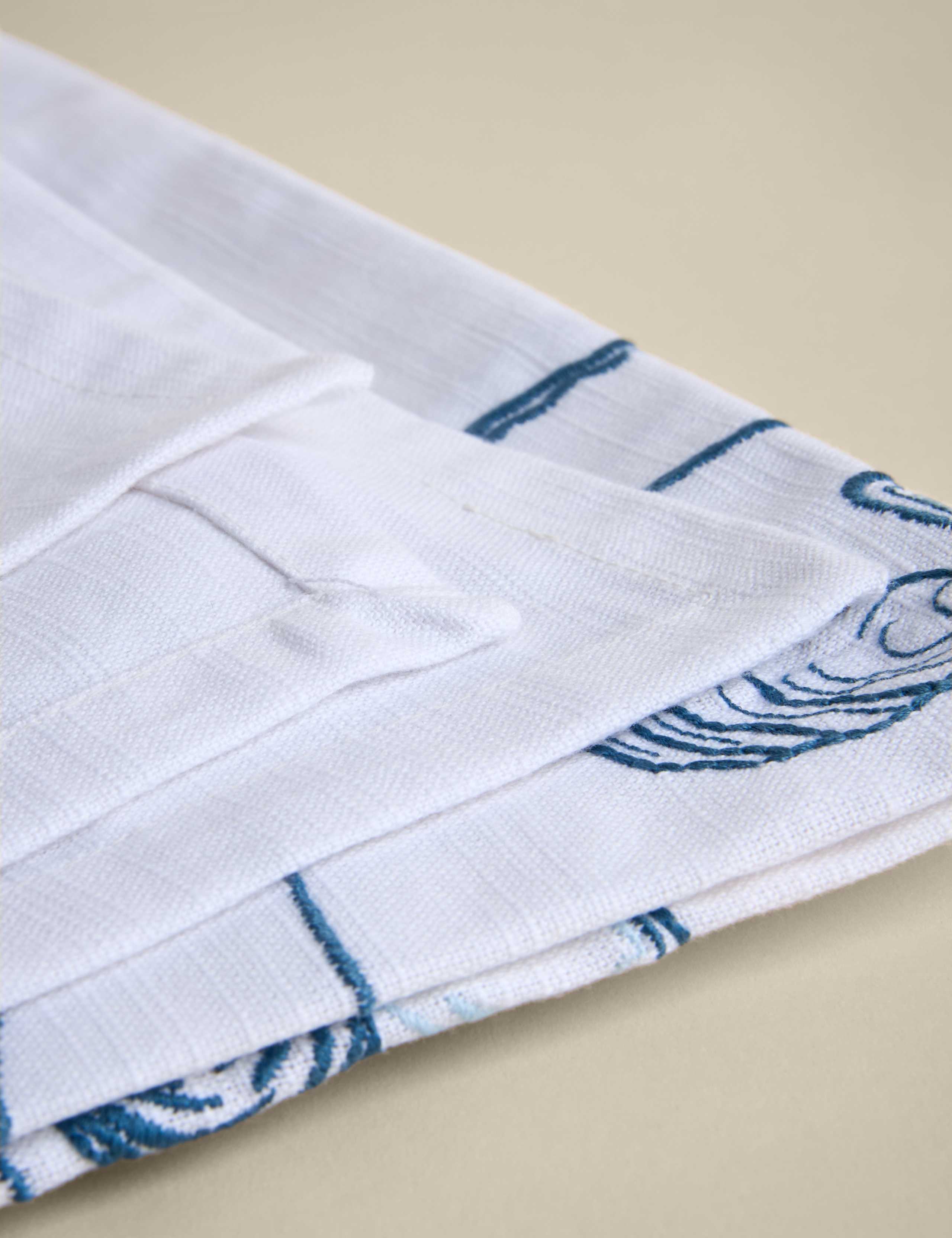 Pure Cotton Coastal Embroidered Tablecloth 5 of 6