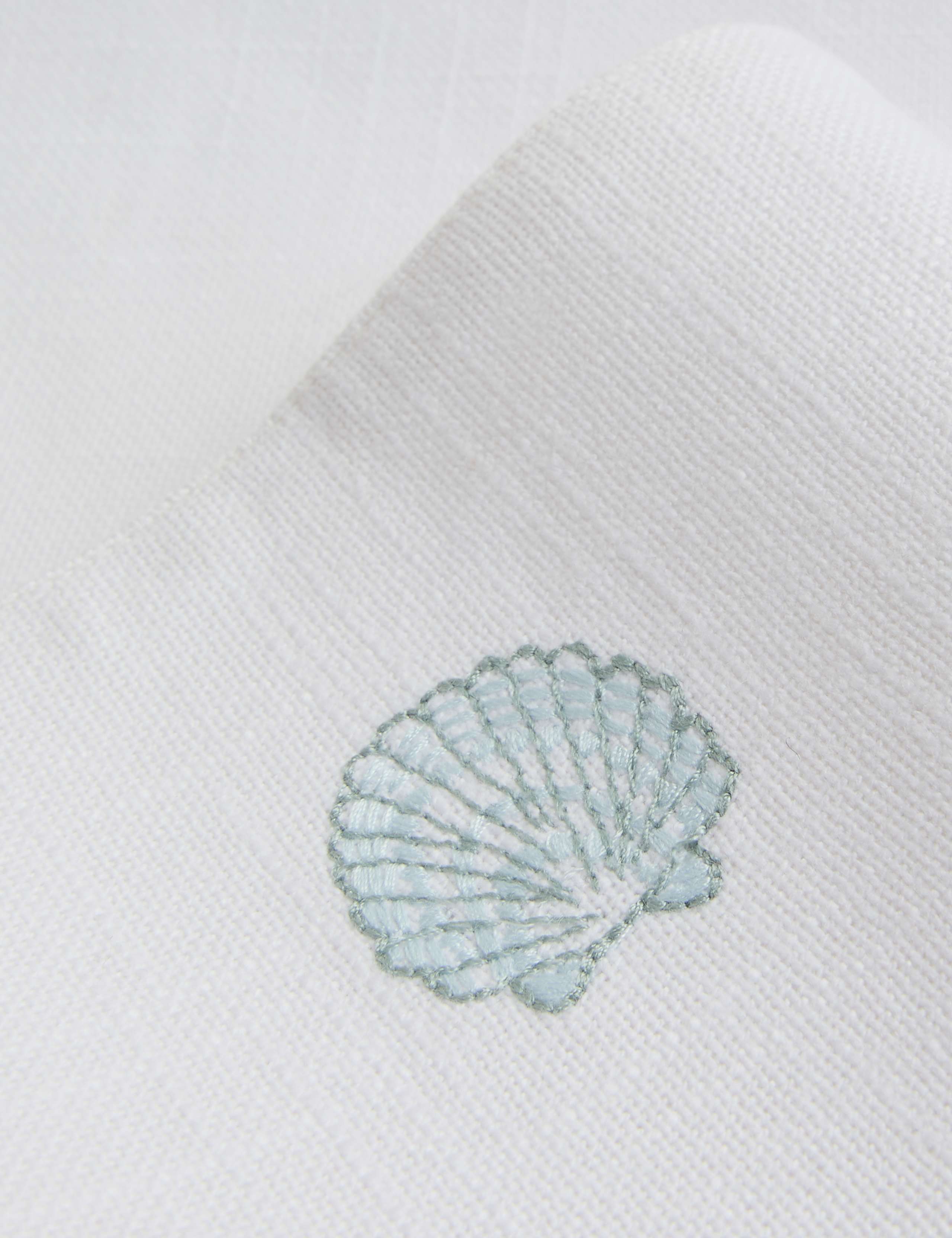 Pure Cotton Shell Embroidered Table Runner 3 of 3
