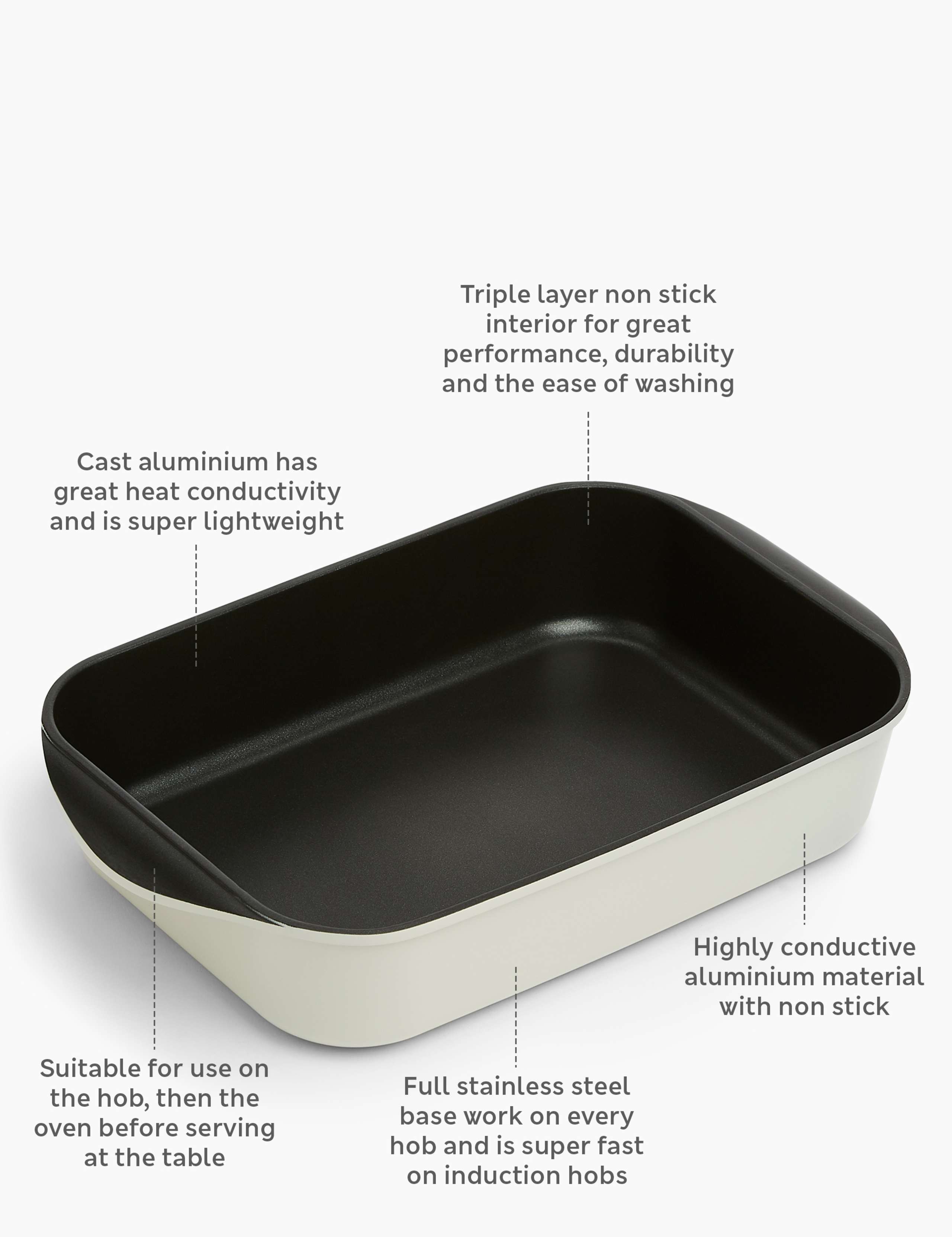 Large Cast Aluminium Roaster 4 of 6
