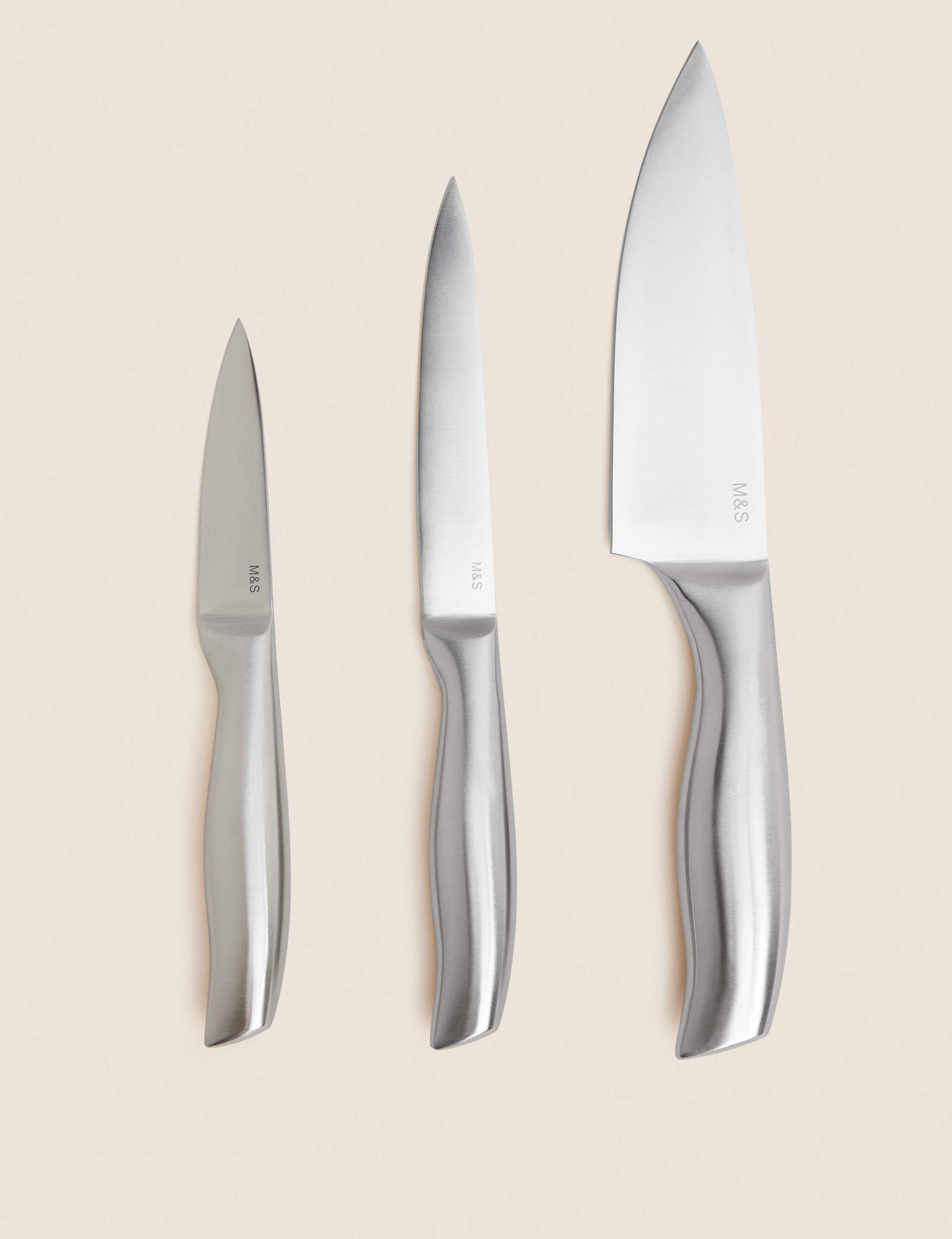 Set of 3 Stainless Steel Knives 2 of 3
