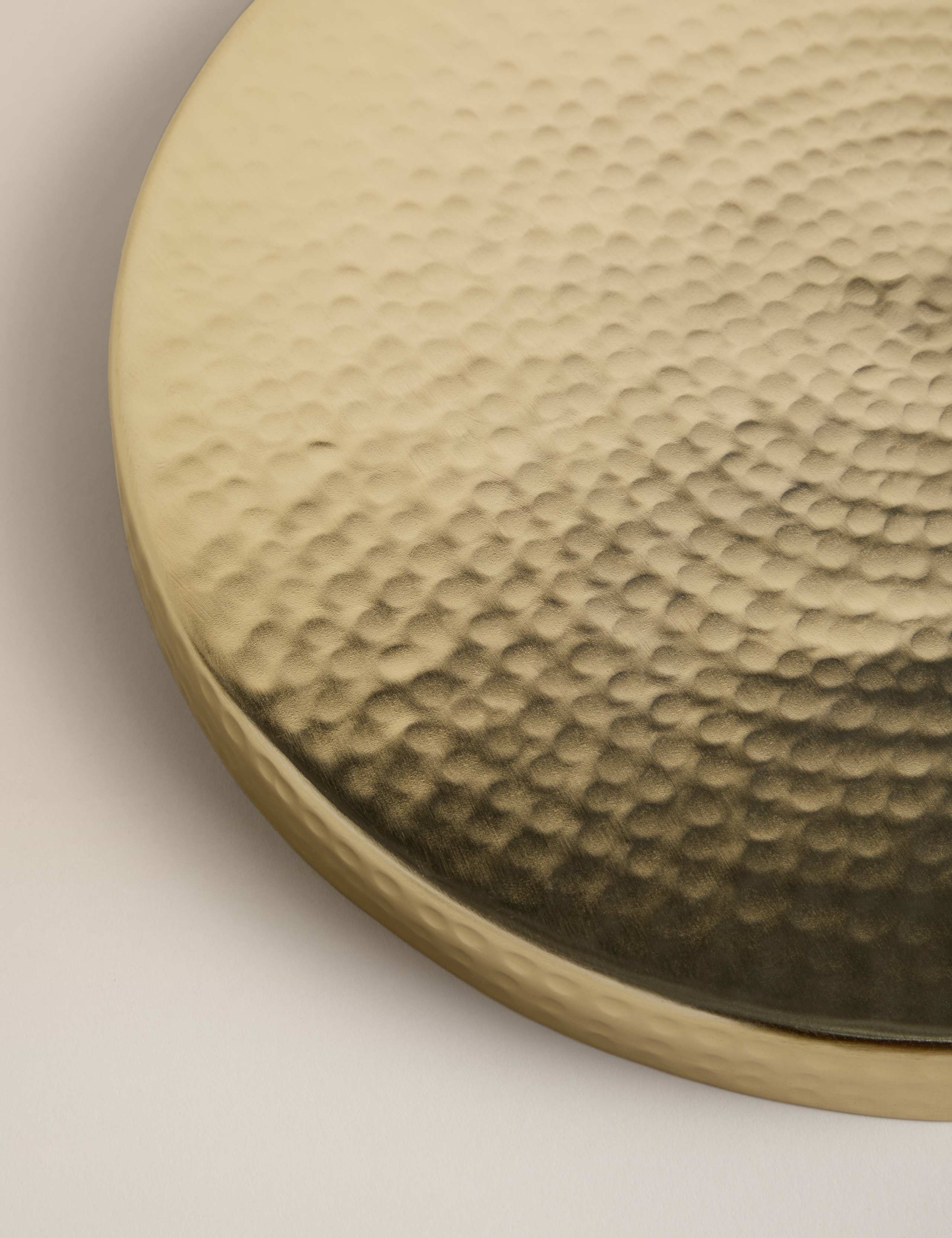 Aluminium Round Hammered Bar Tray 4 of 4