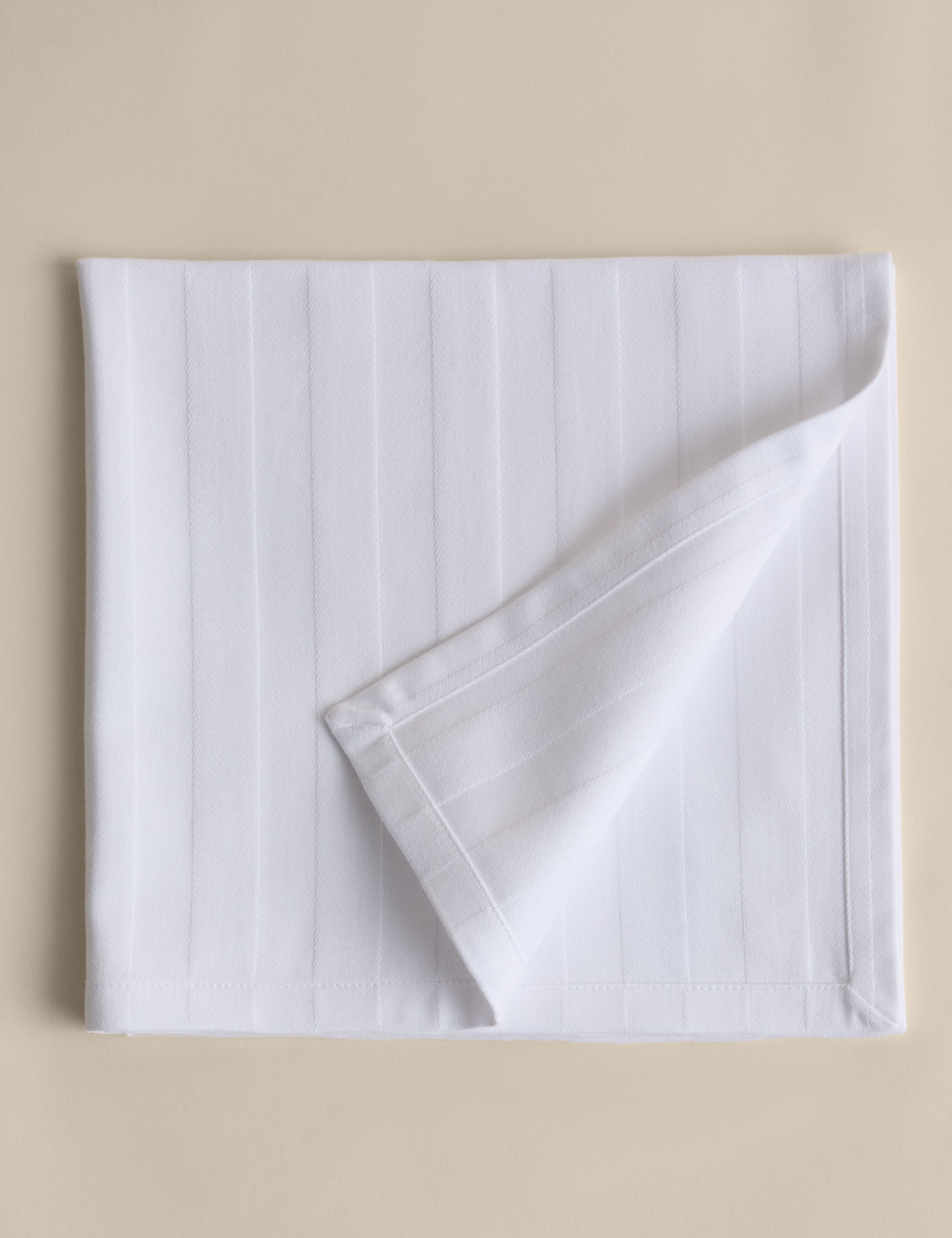Set of 4 Pure Cotton Sateen Striped Napkins 1 of 4