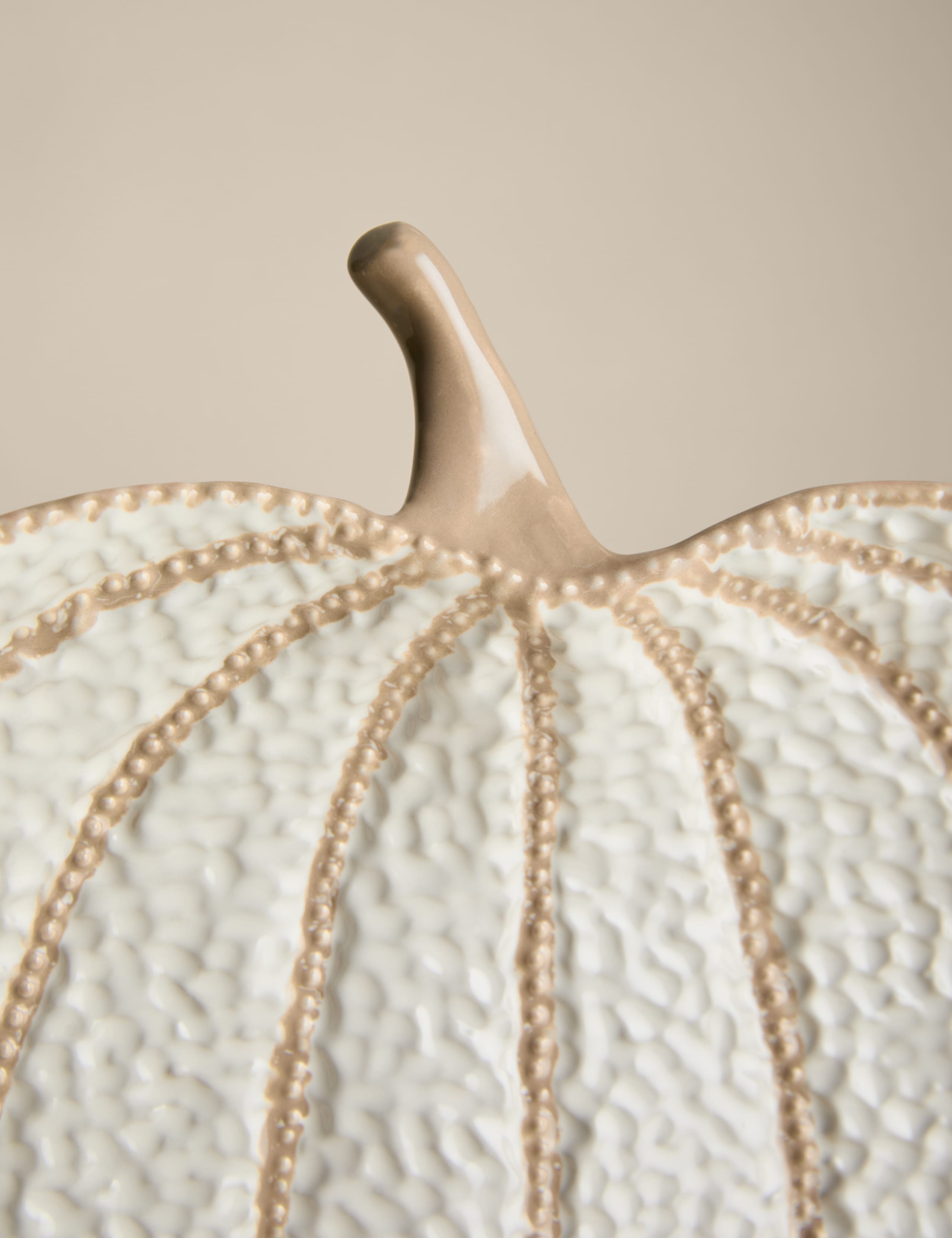 Textured Stoneware Pumpkin Platter 4 of 4