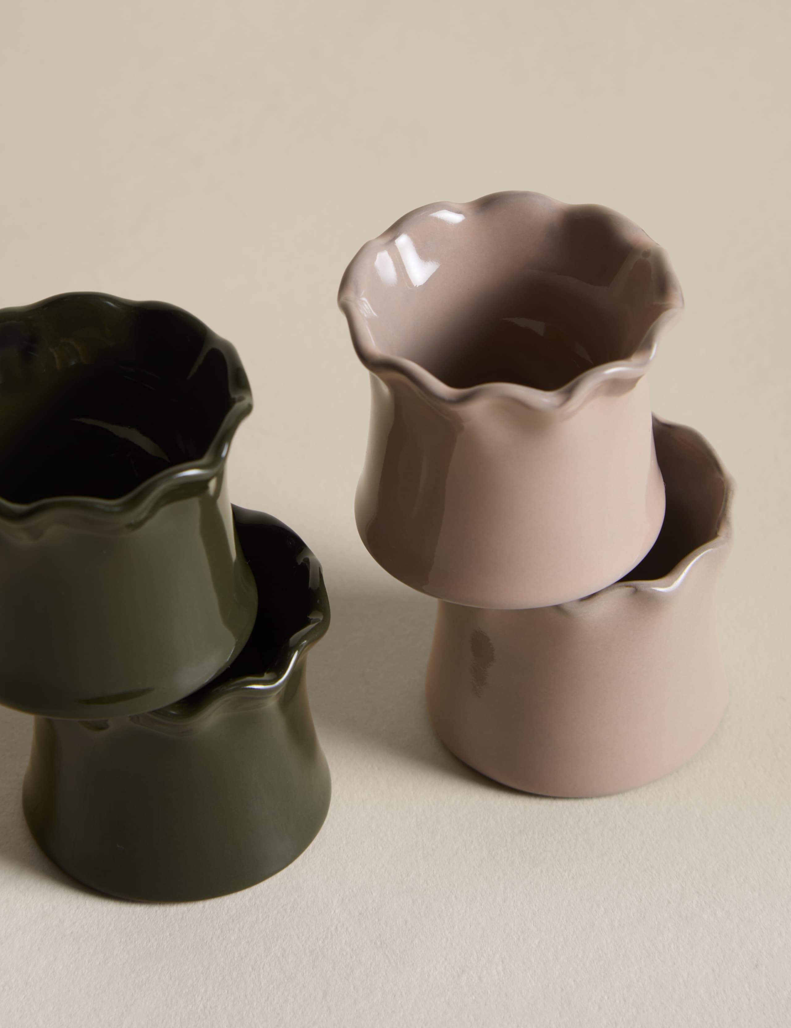 4pk Ceramic Napkin Rings 2 of 4