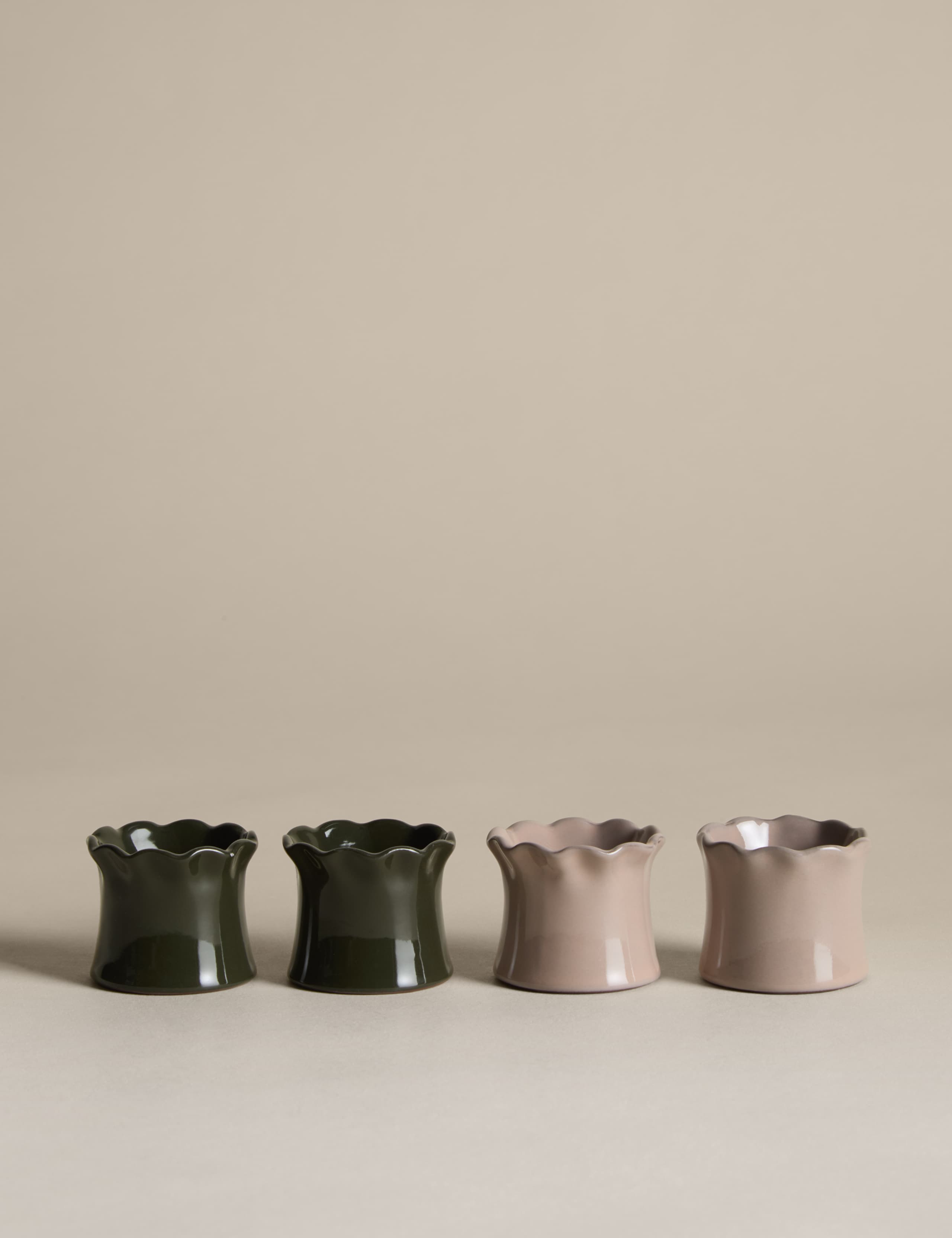 4pk Ceramic Napkin Rings 4 of 4