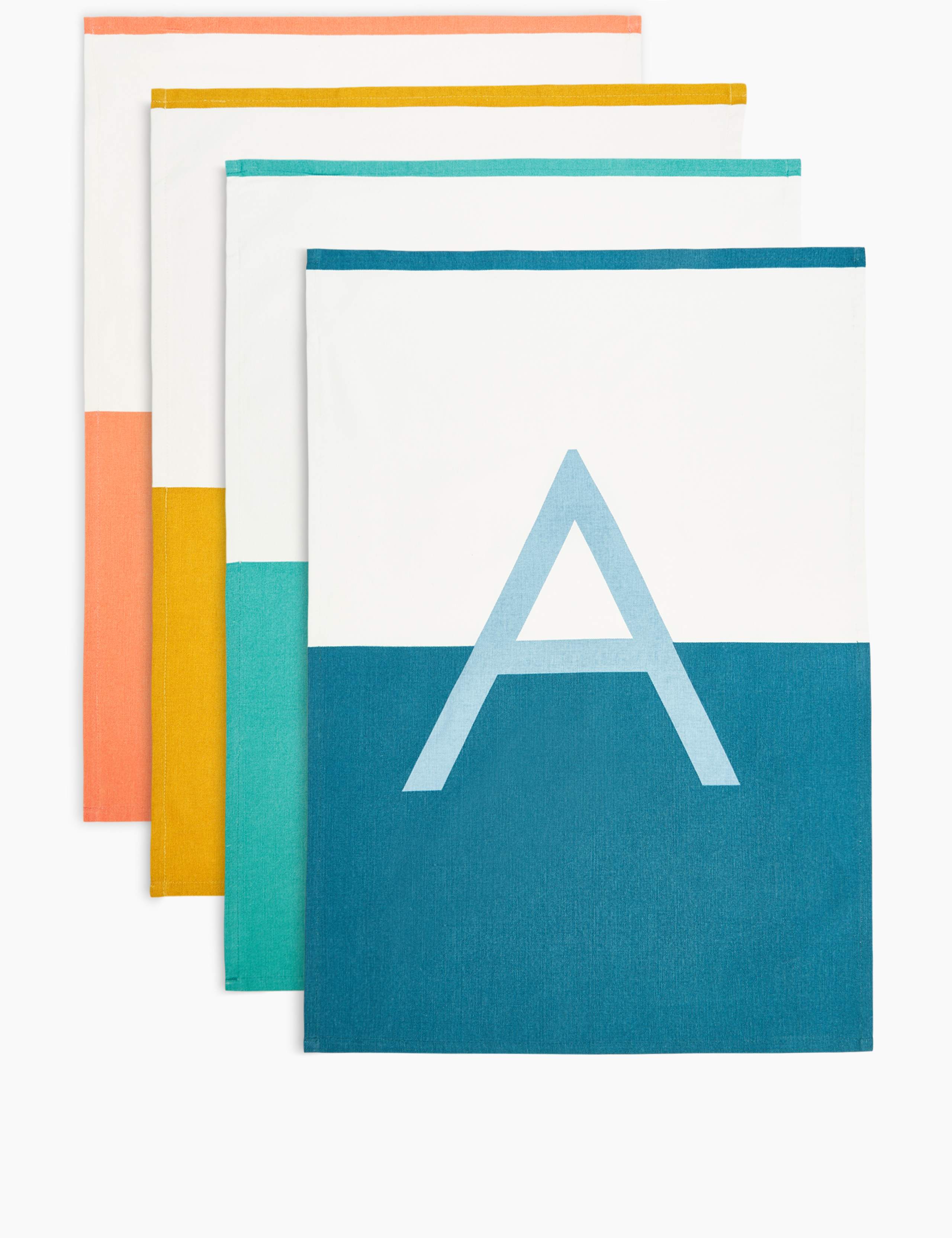 Cotton Alphabet Print Tea Towel 1 of 4