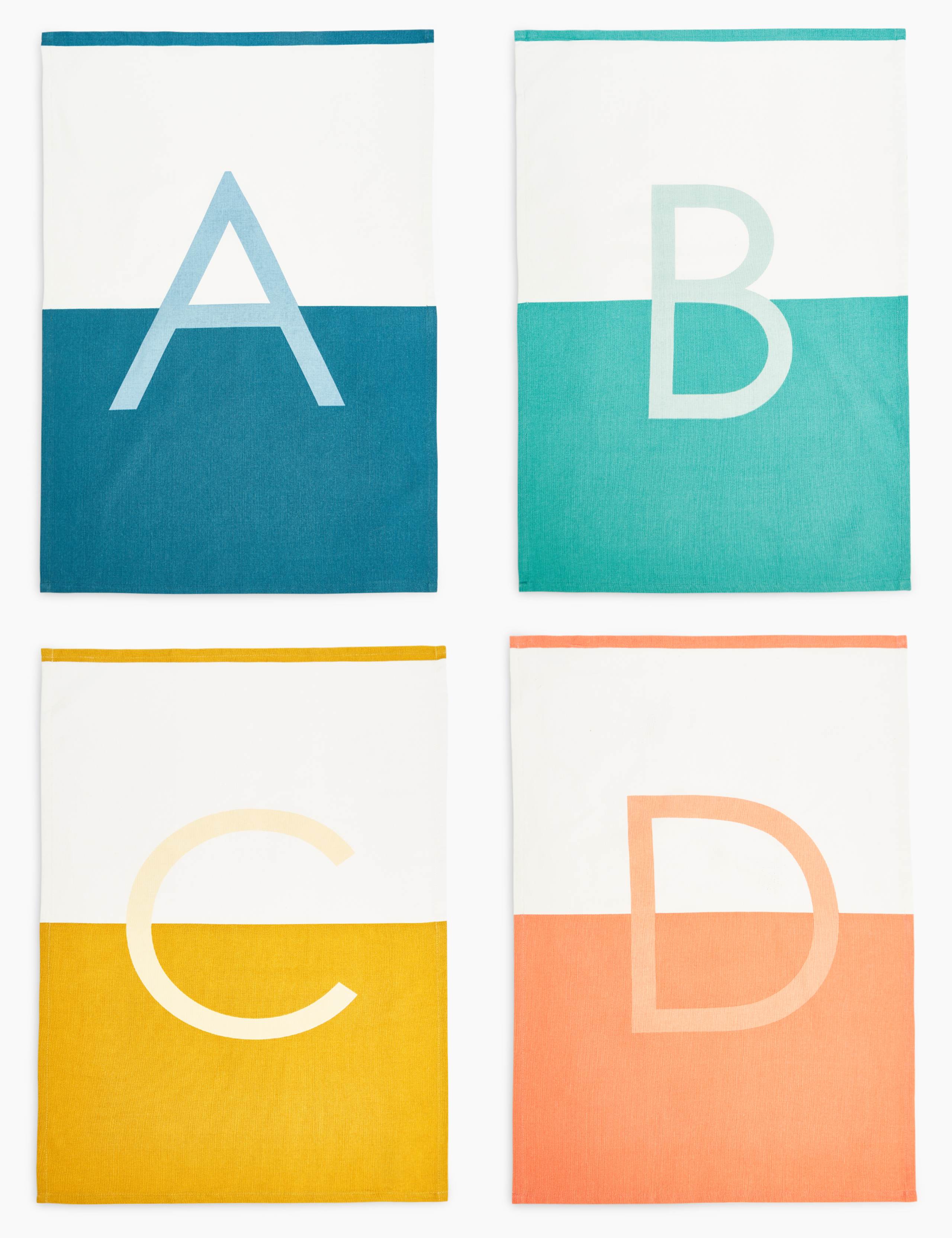 Cotton Alphabet Print Tea Towel 2 of 4