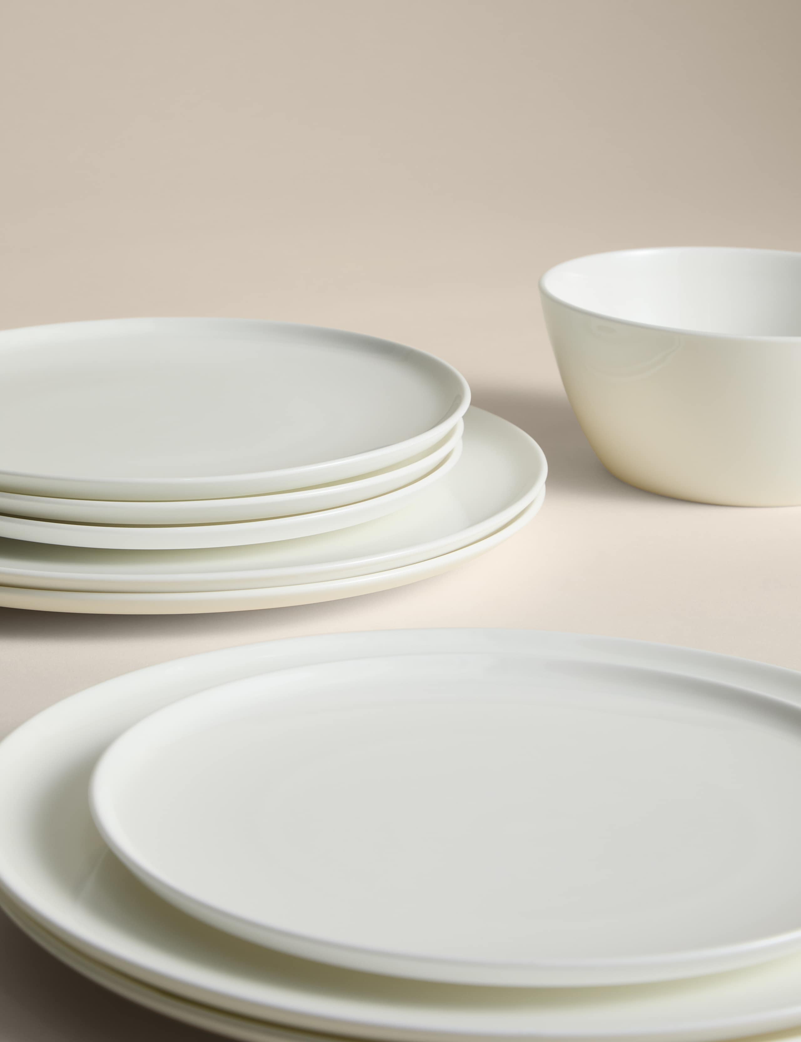 12 Piece Straight Sided China Dinner Set 6 of 6