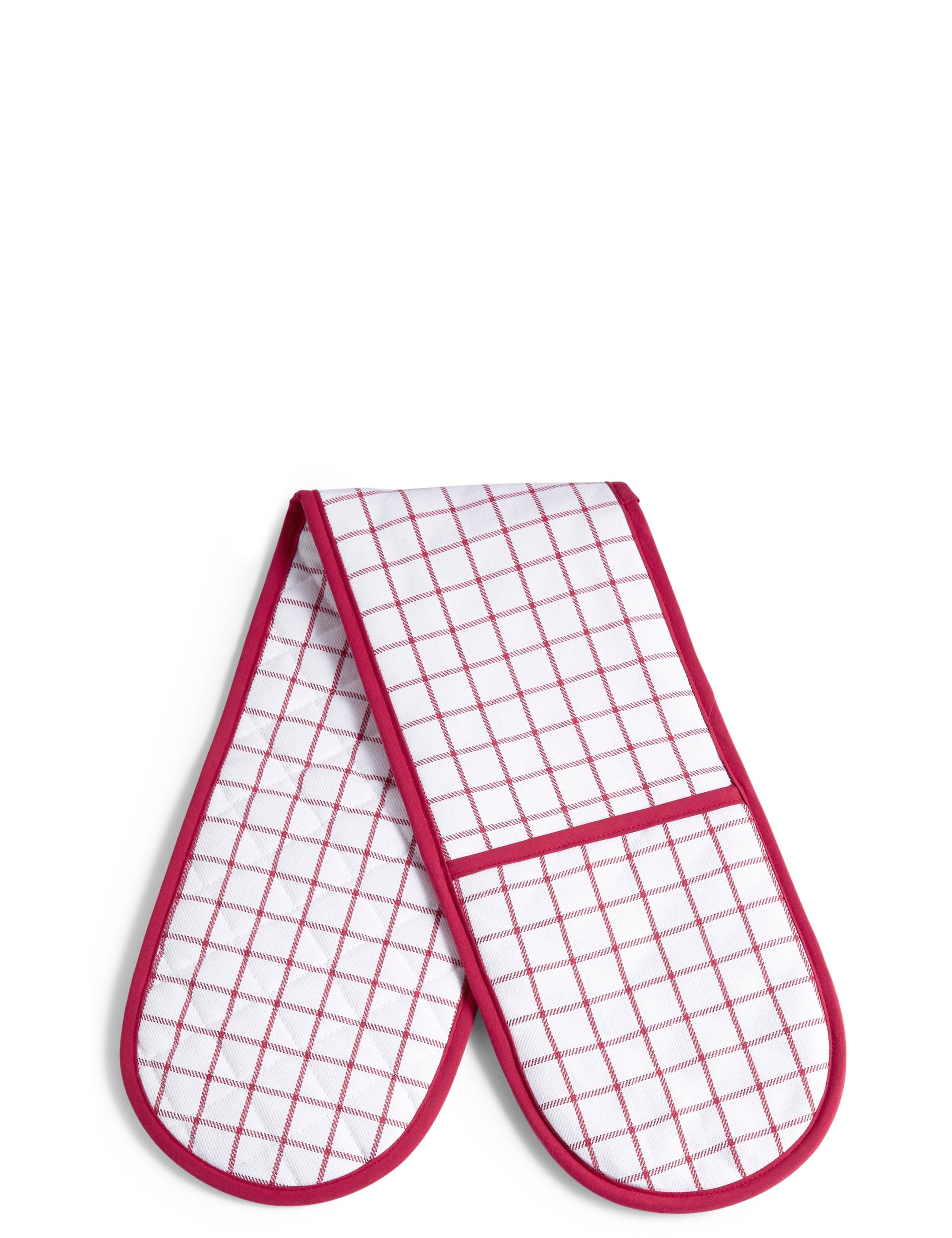 Checked Double Oven Glove 1 of 2