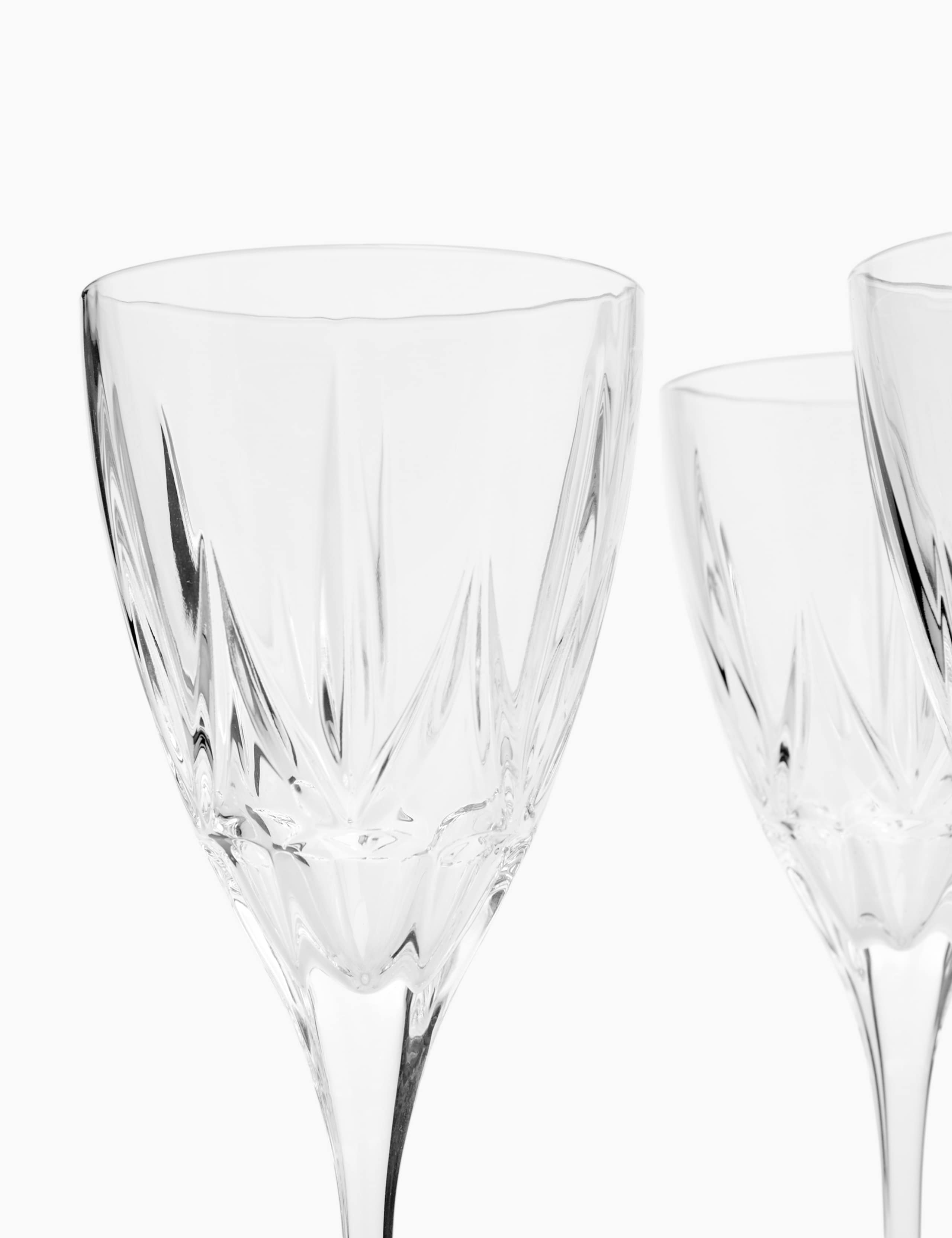Set of 4 Crystal White Wine Glasses 3 of 3