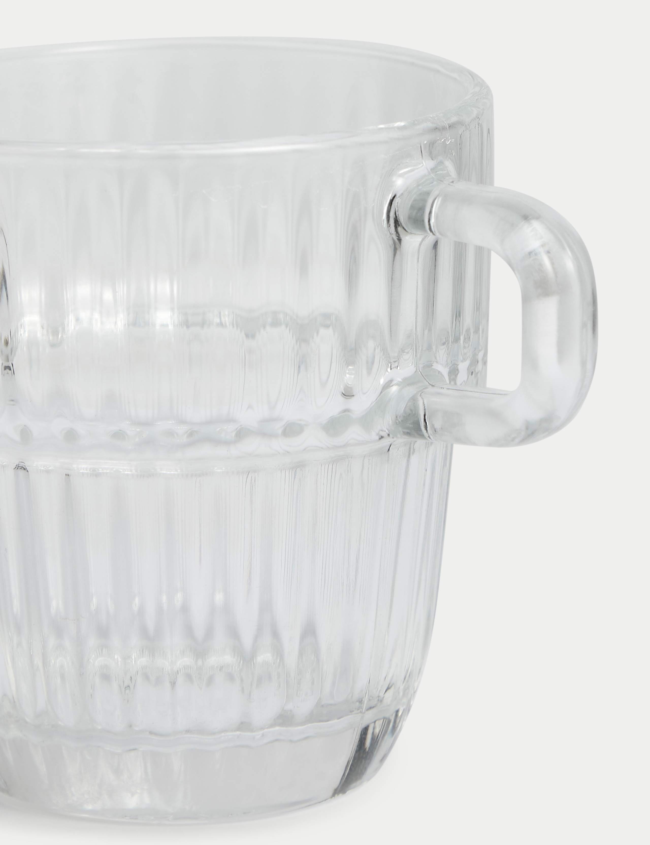 Ribbed Glass Cappuccino Cup 2 of 3
