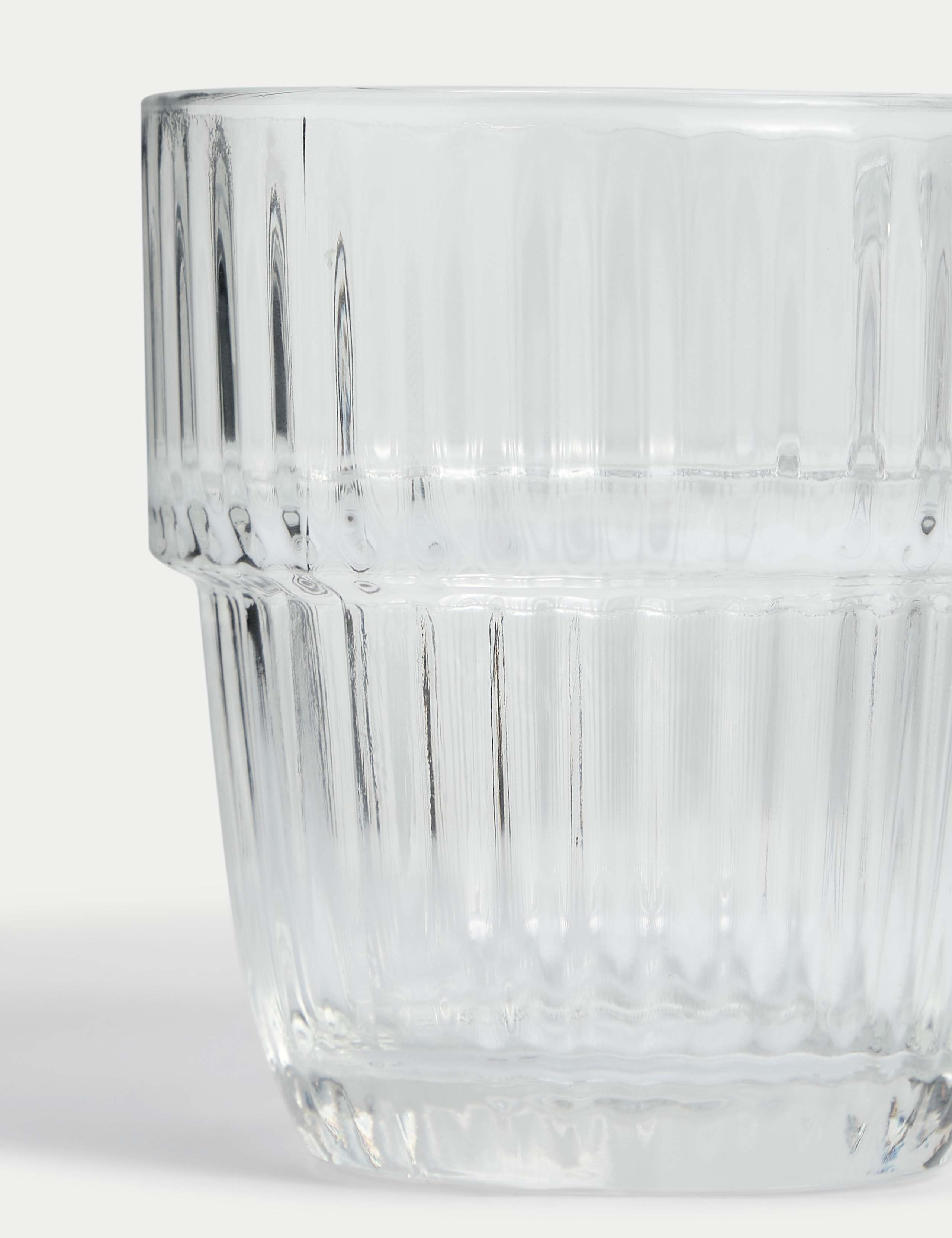 Ribbed Glass Cappuccino Cup 3 of 3