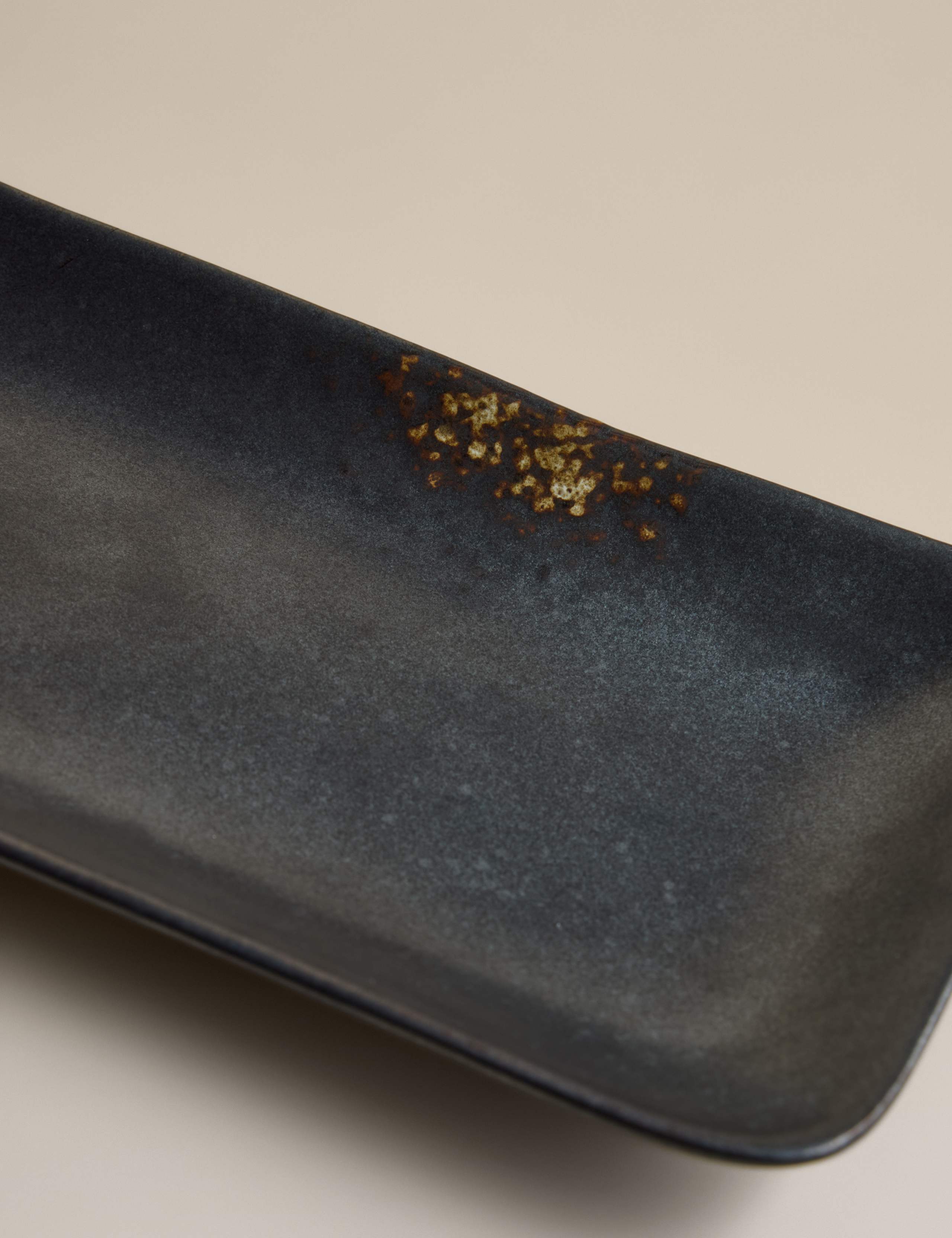 Oxidized Stoneware Rectangular Platter 5 of 5