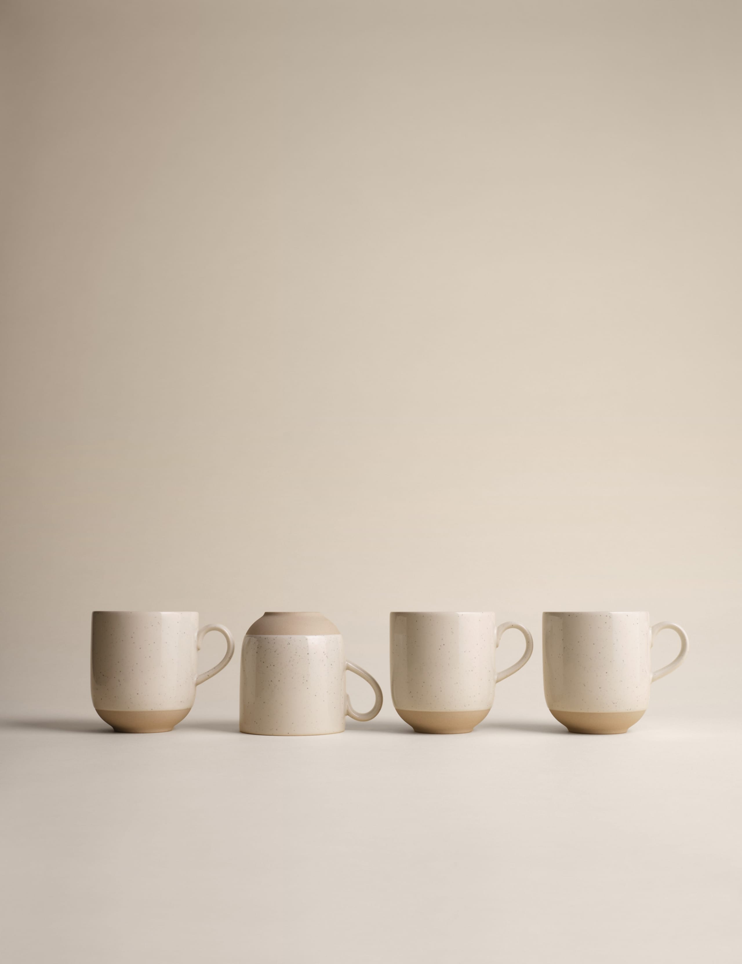 Set of 4 Speckle Ceramic Latte Mugs 1 of 4