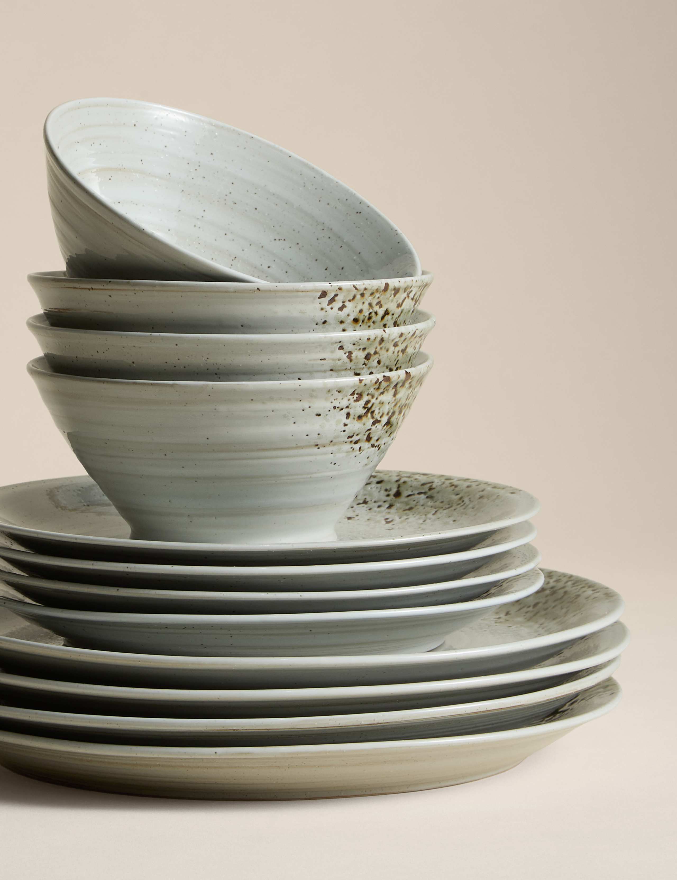 12 Piece Textured Spin Dinner Set 2 of 6