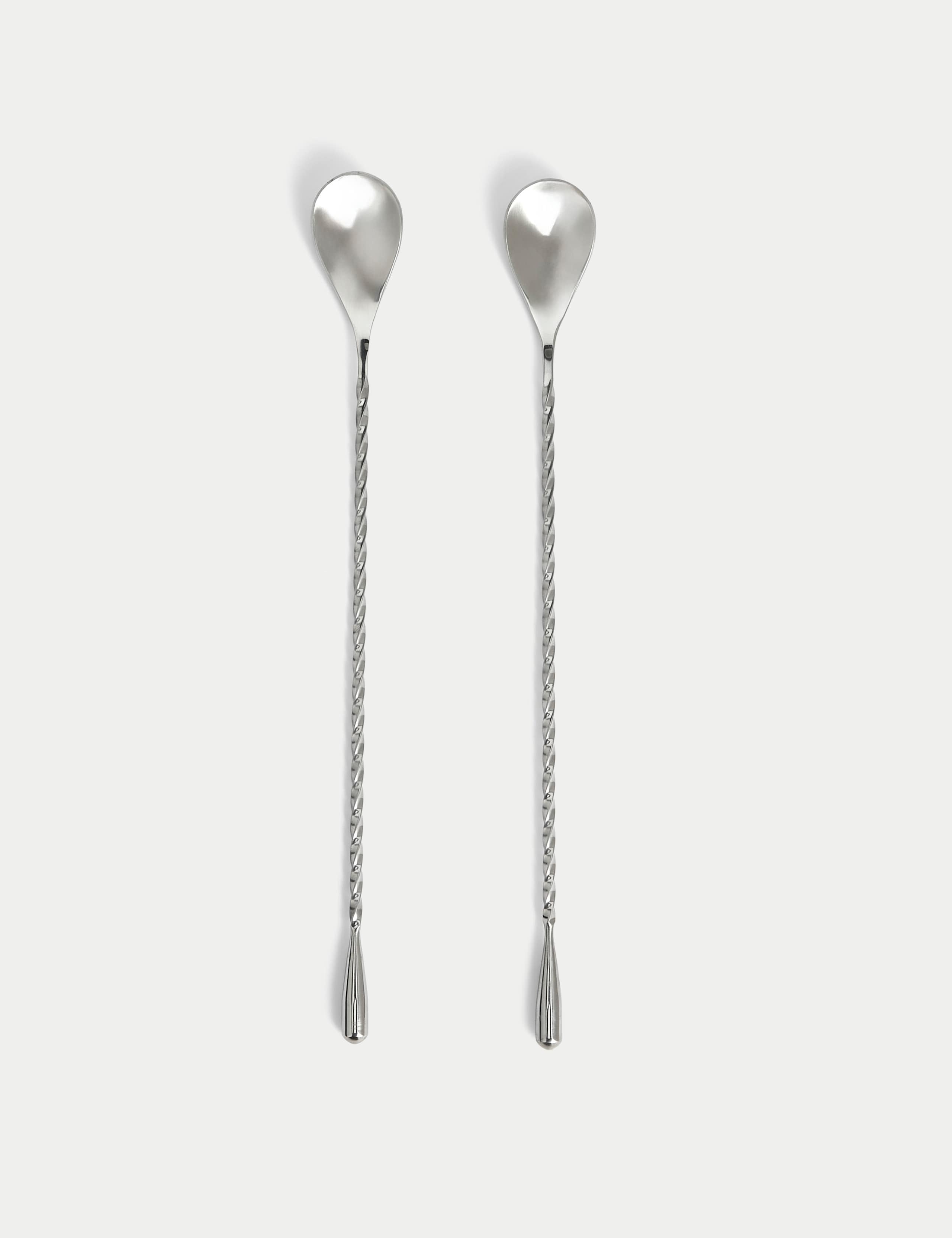 Set of 2 Stainless Steel Latte Spoons 2 of 3