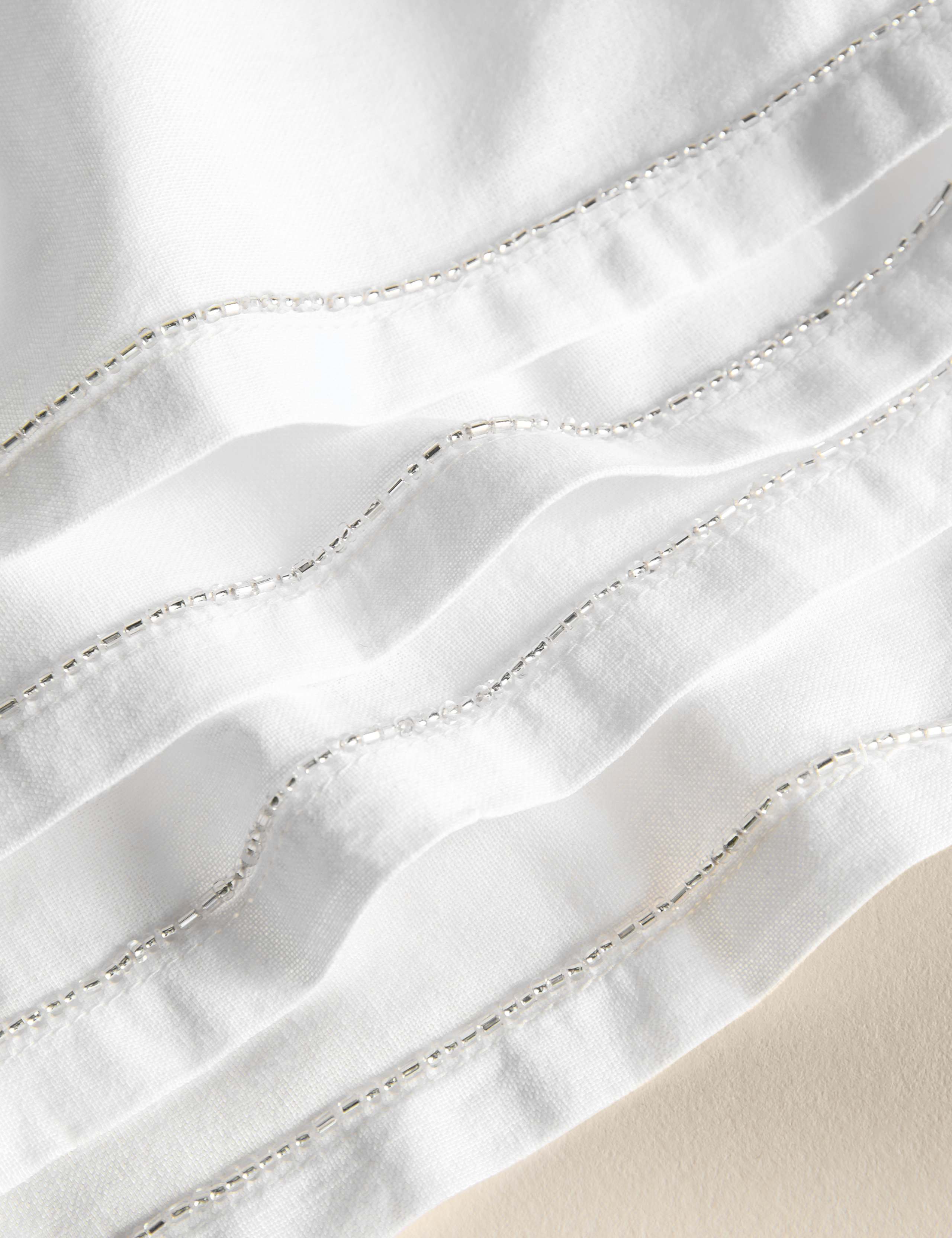 4pk Pure Cotton Beaded Edge Napkins 4 of 5