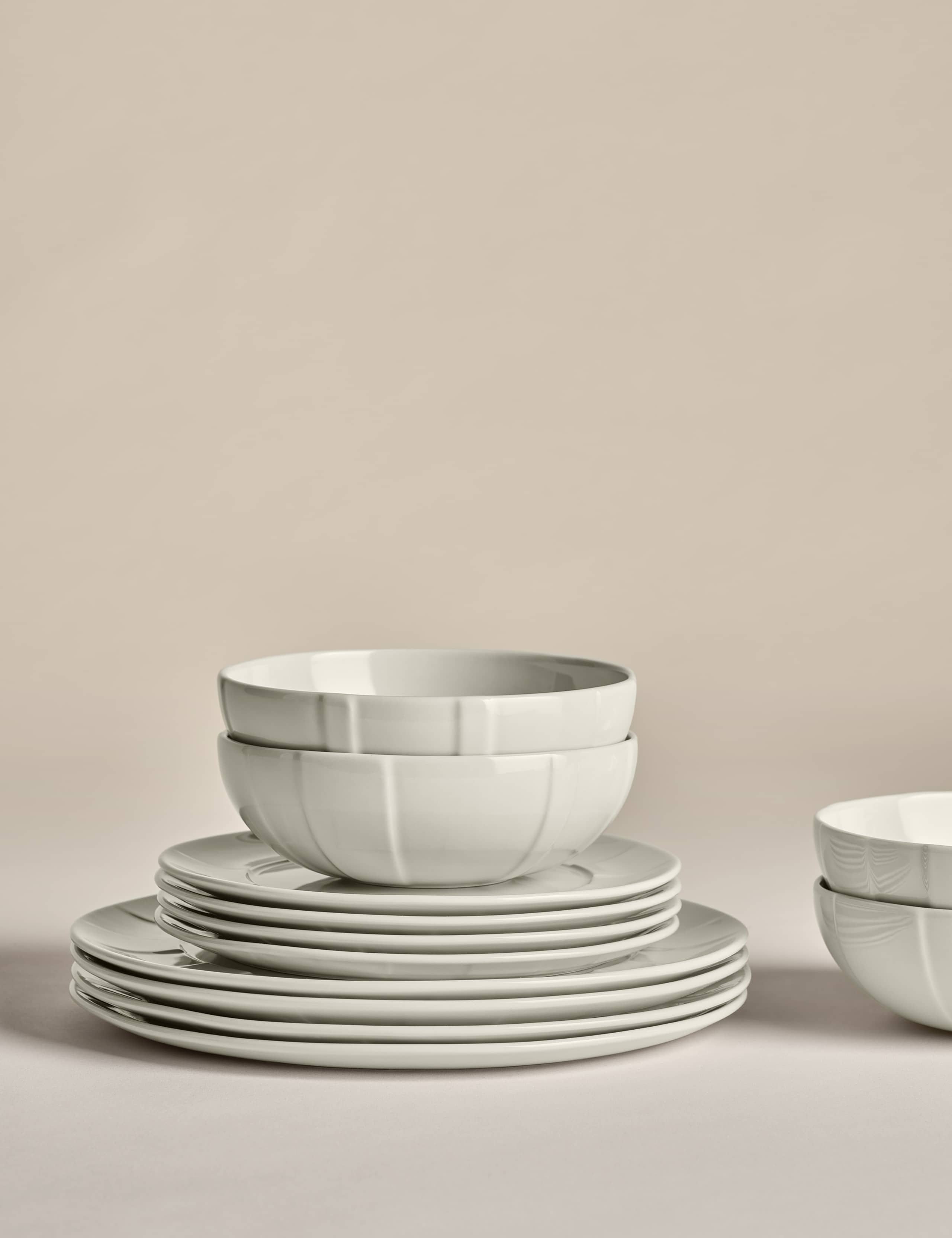 12 Piece Textured Dinner Set 6 of 8