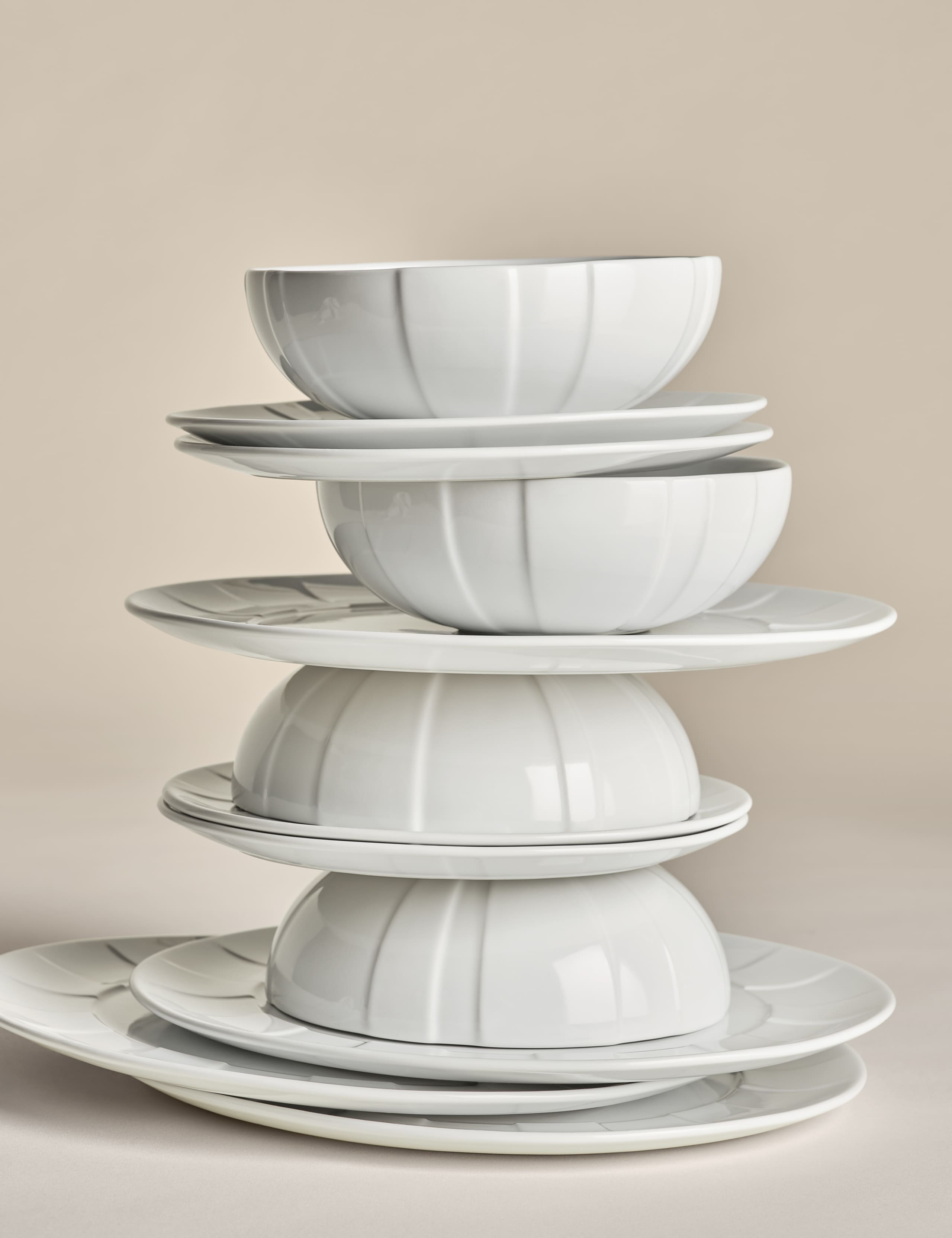 12 Piece Textured Dinner Set 3 of 8