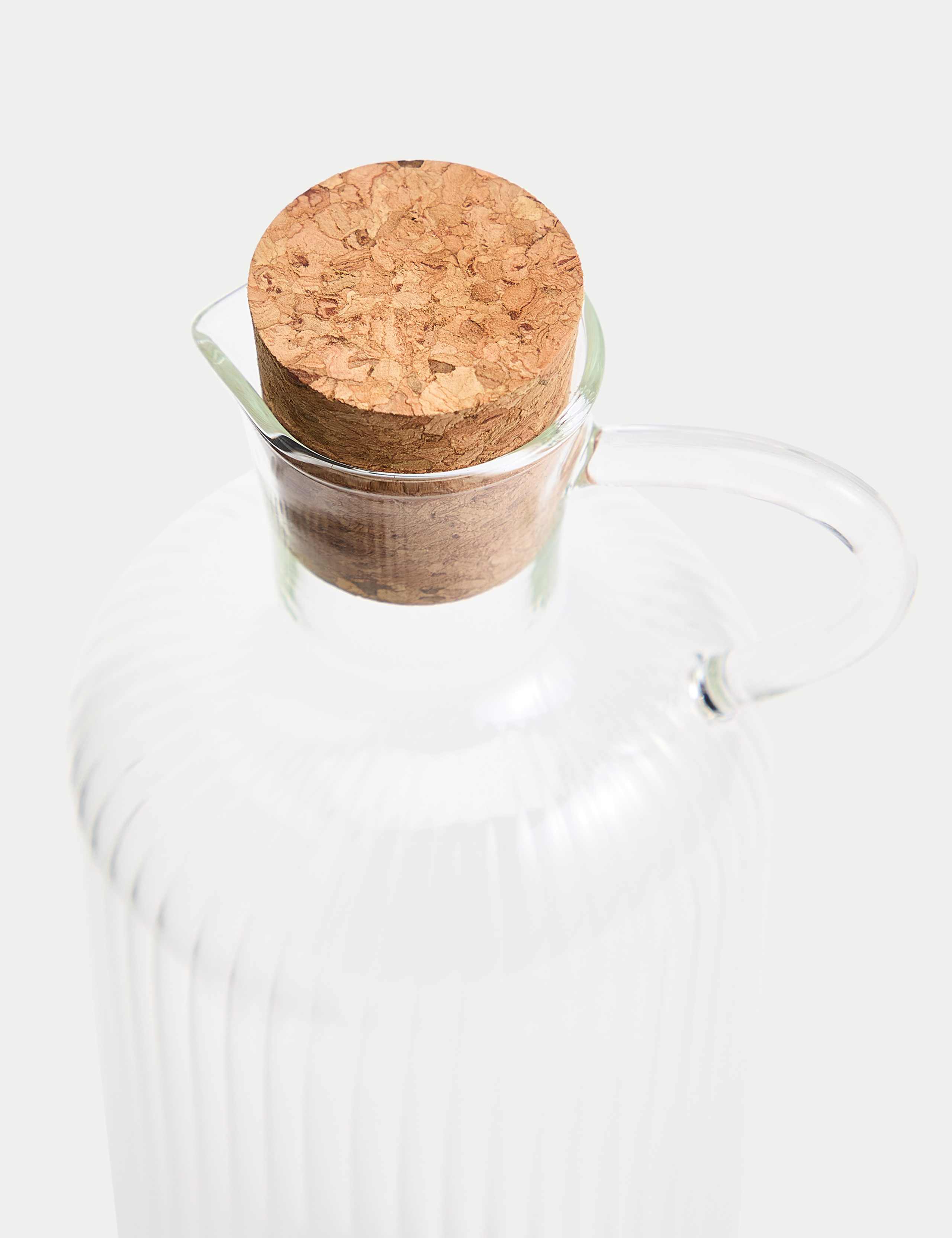 Large Ribbed Glass Pourer 2 of 3