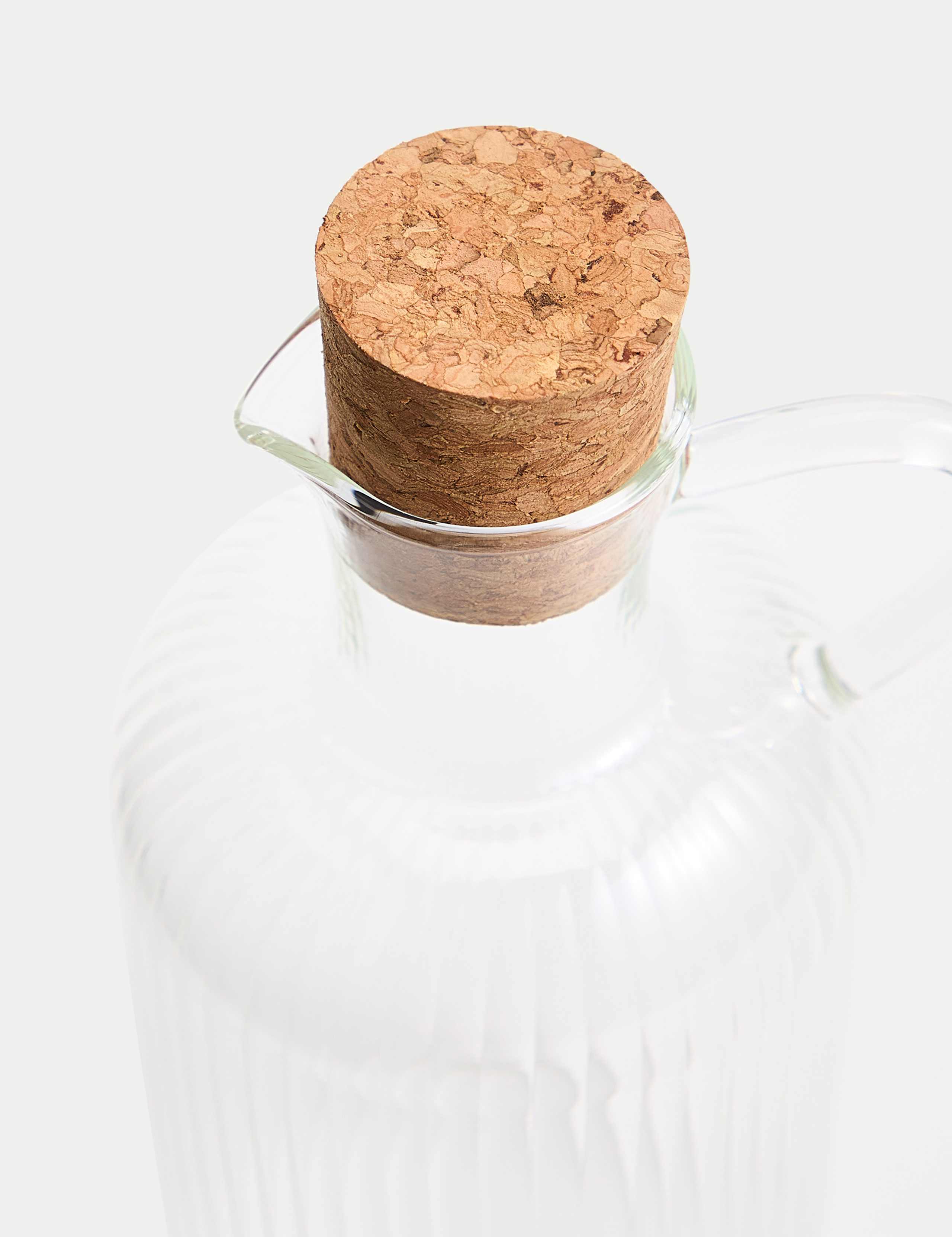 Medium Ribbed Glass Pourer 2 of 3