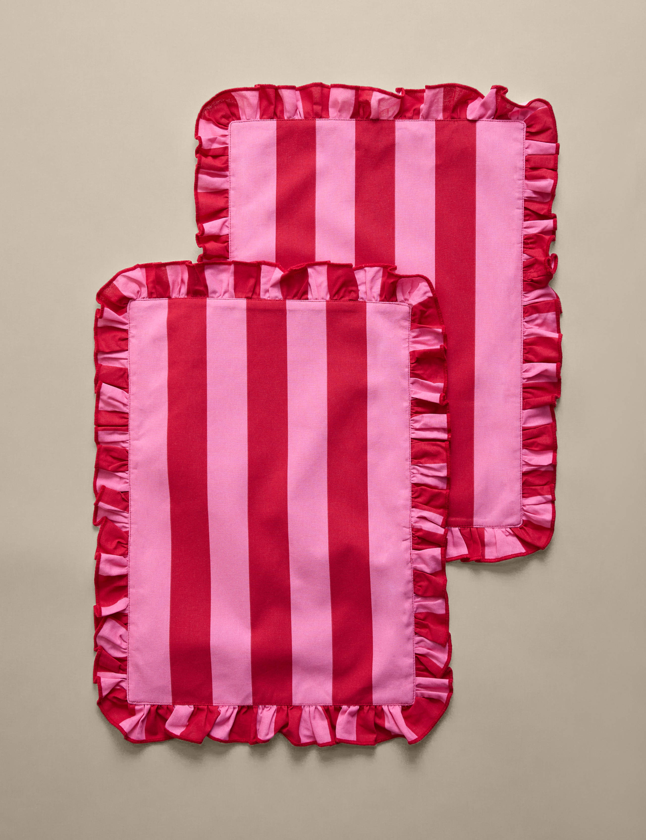 Set of 2 Pure Cotton Striped Placemats 1 of 3