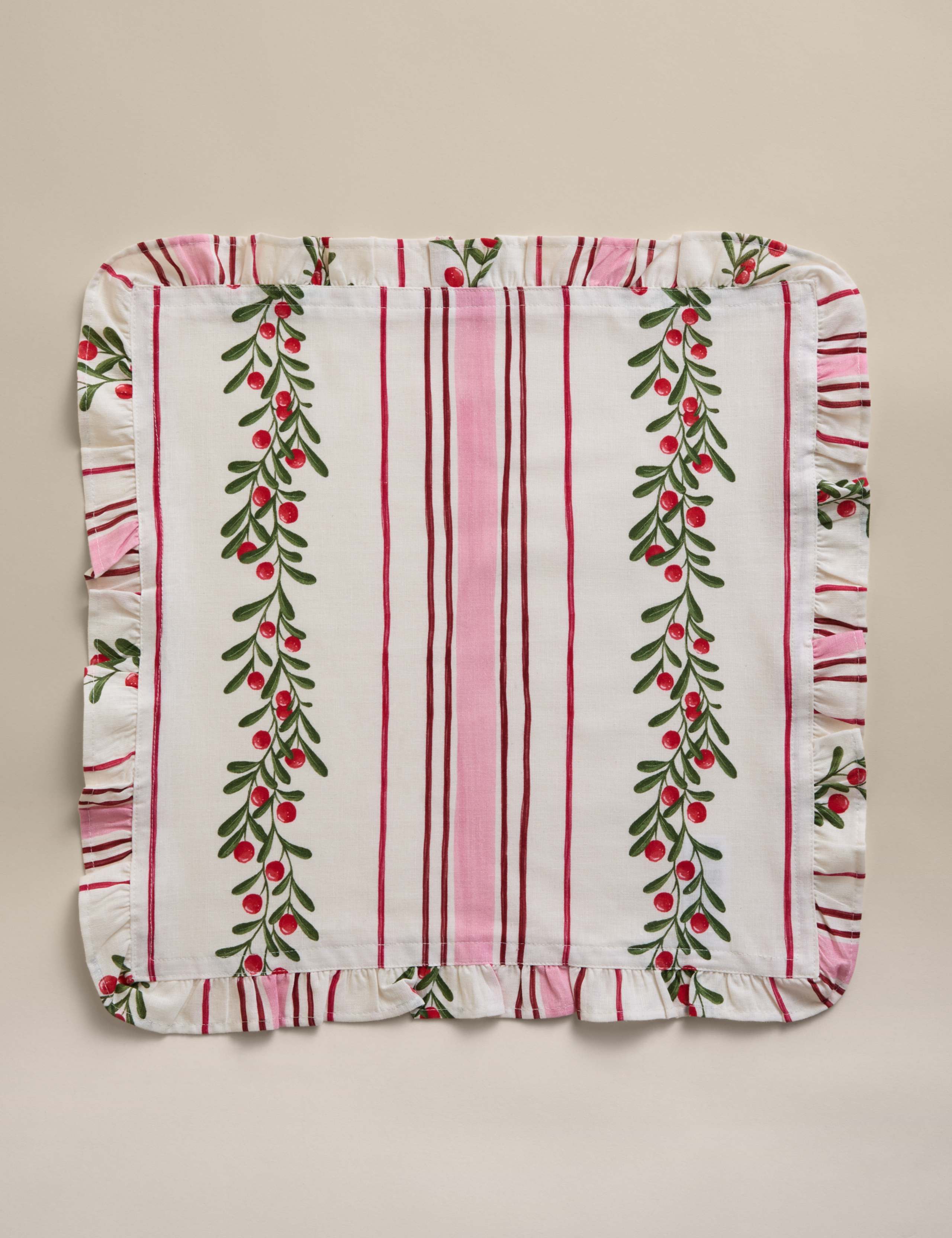 Set of 4 Cotton with Linen Striped Napkins 3 of 4