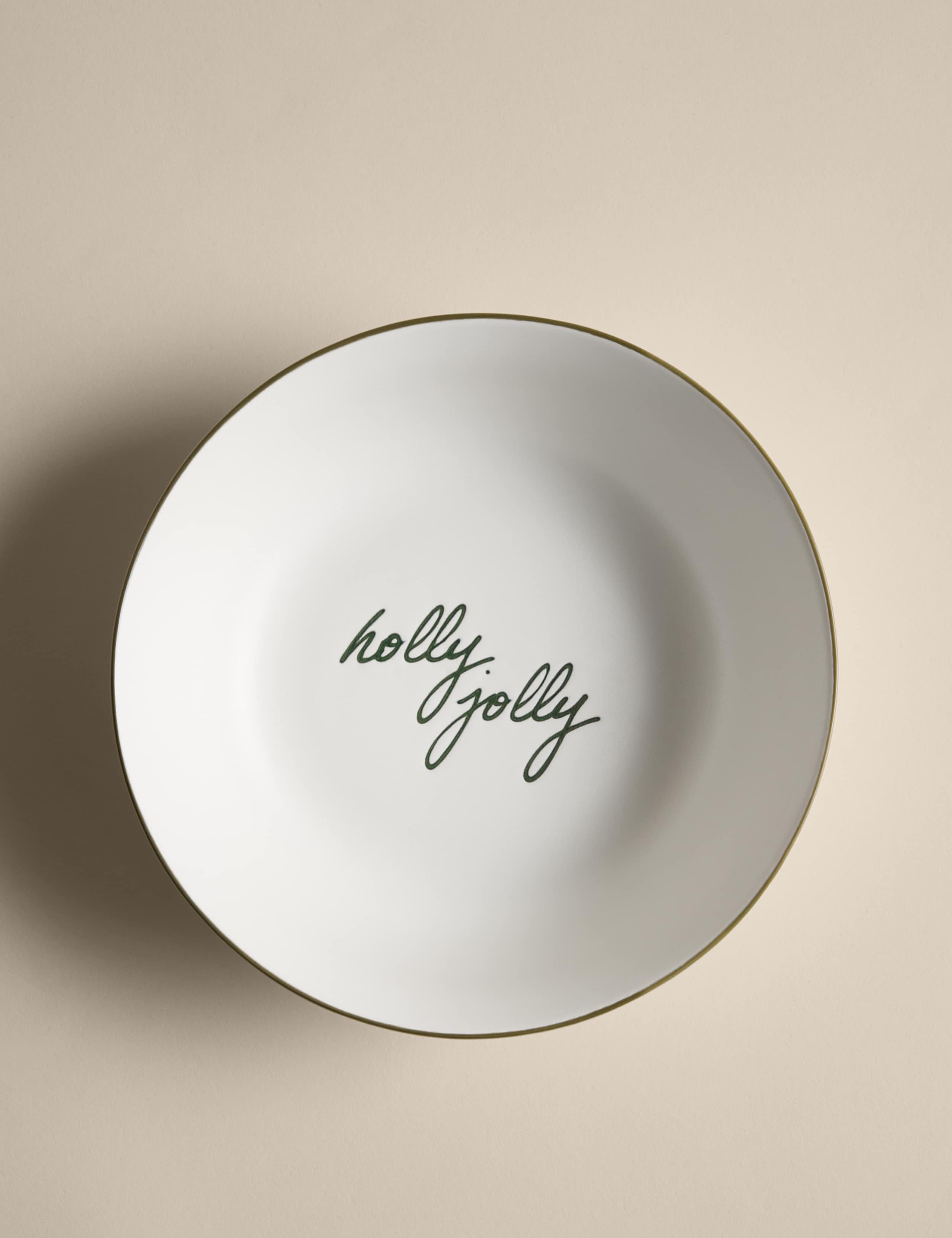 Ceramic Christmas Slogan Round Serving Bowl 3 of 4